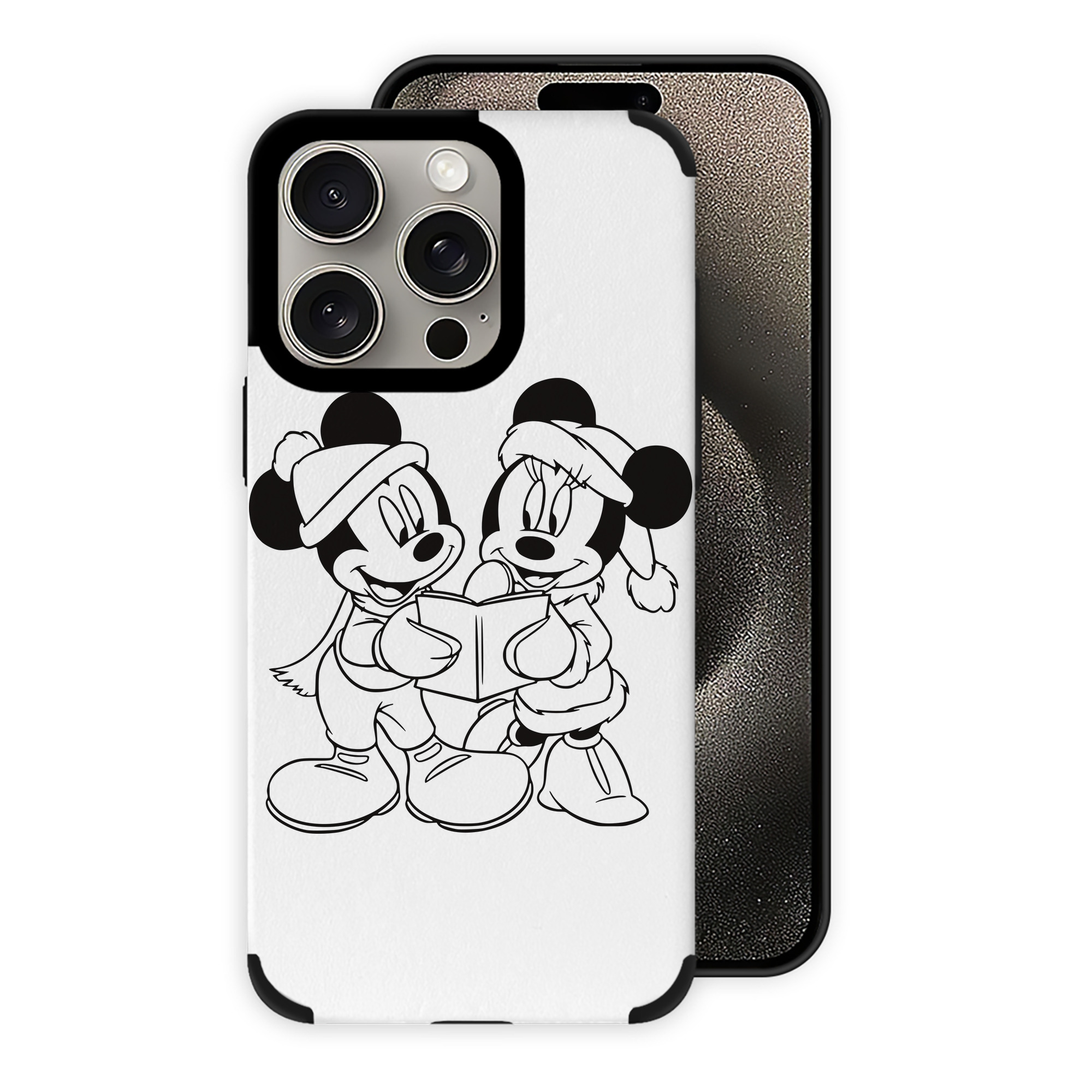 （画像用） ミッキーマウス Mickey Mouse 【iPhone15ProMax対応】 PUレザー スマホケース 耐衝撃＆黄変防止