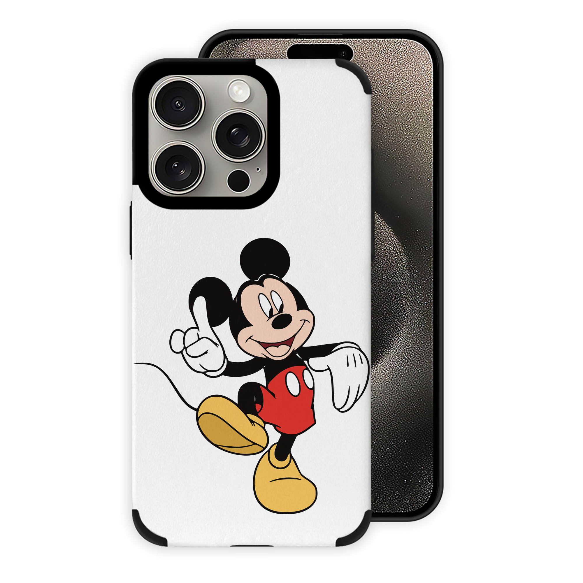 （画像用） ミッキーマウス Mickey Mouse 【iPhone15ProMax対応】 PUレザー スマホケース 耐衝撃＆黄変防止