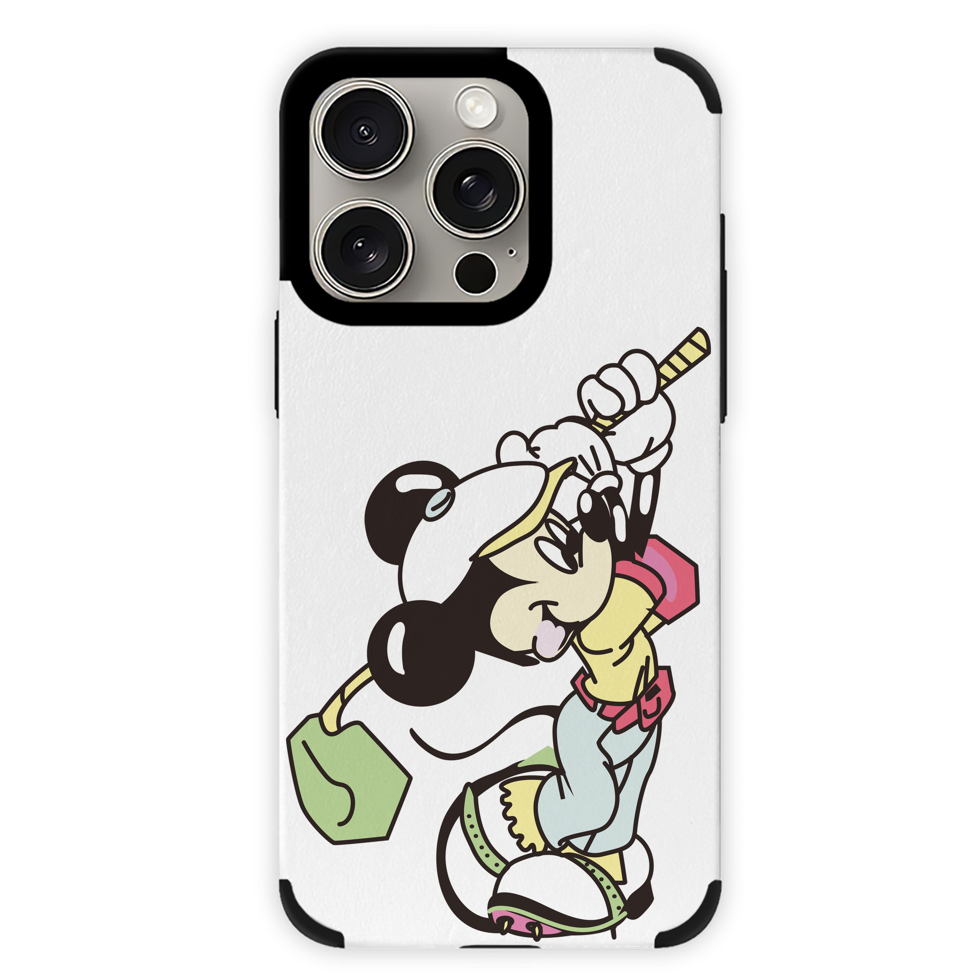 （画像用） ミッキーマウス Mickey Mouse 【iPhone15ProMax対応】 PUレザー スマホケース 耐衝撃＆黄変防止
