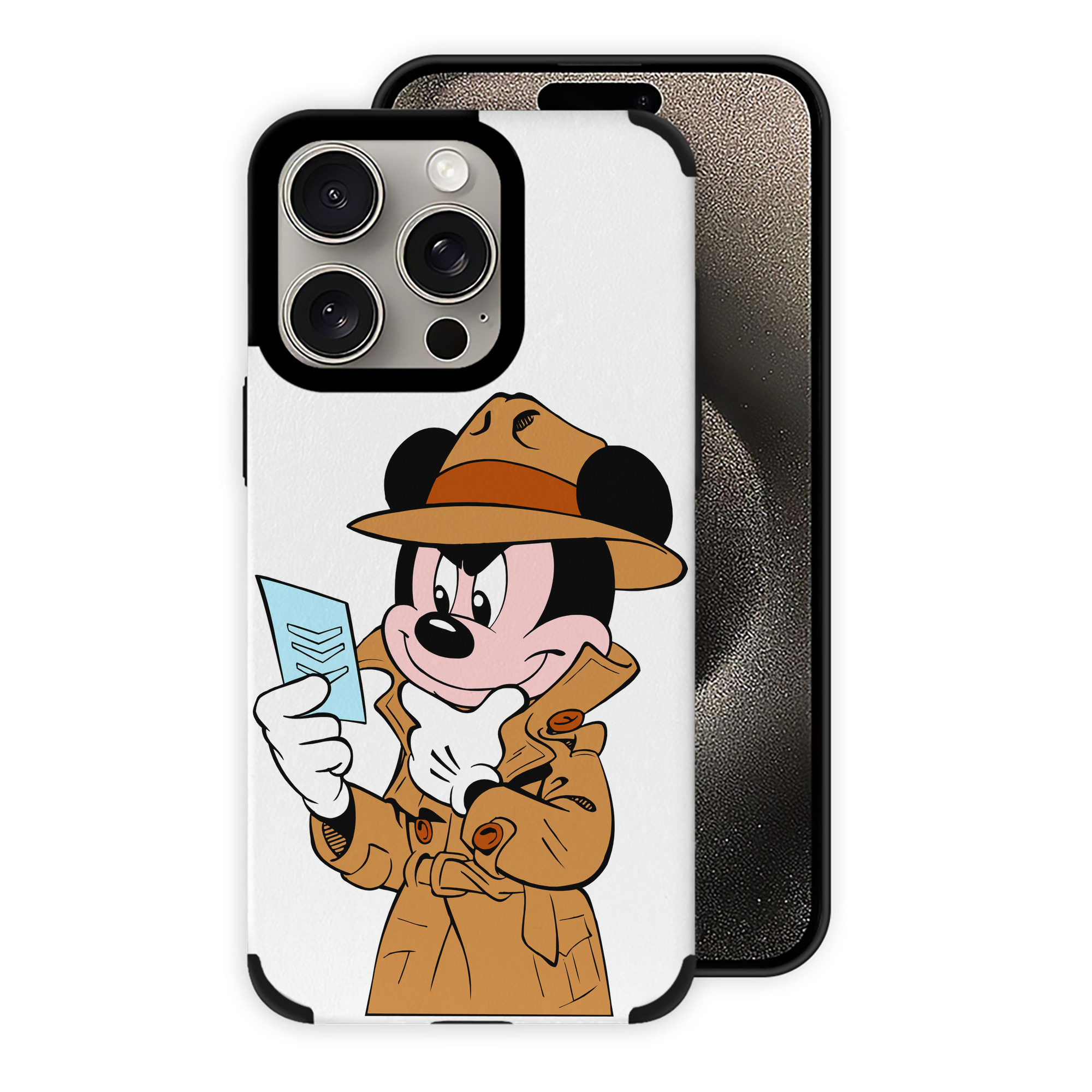 （画像用） ミッキーマウス Mickey Mouse 【iPhone15ProMax対応】 PUレザー スマホケース 耐衝撃＆黄変防止