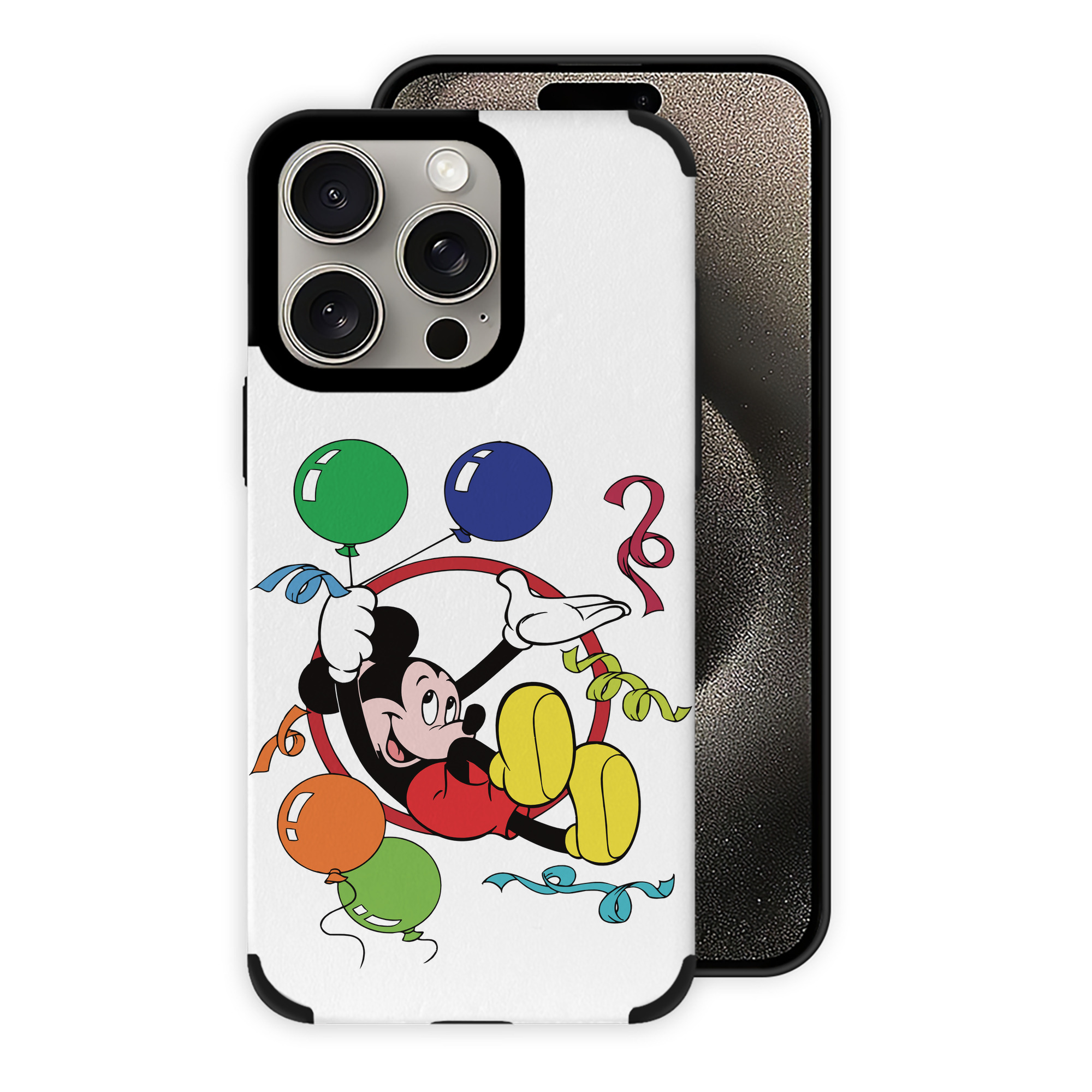 （画像用） ミッキーマウス Mickey Mouse 【iPhone15ProMax対応】 PUレザー スマホケース 耐衝撃＆黄変防止