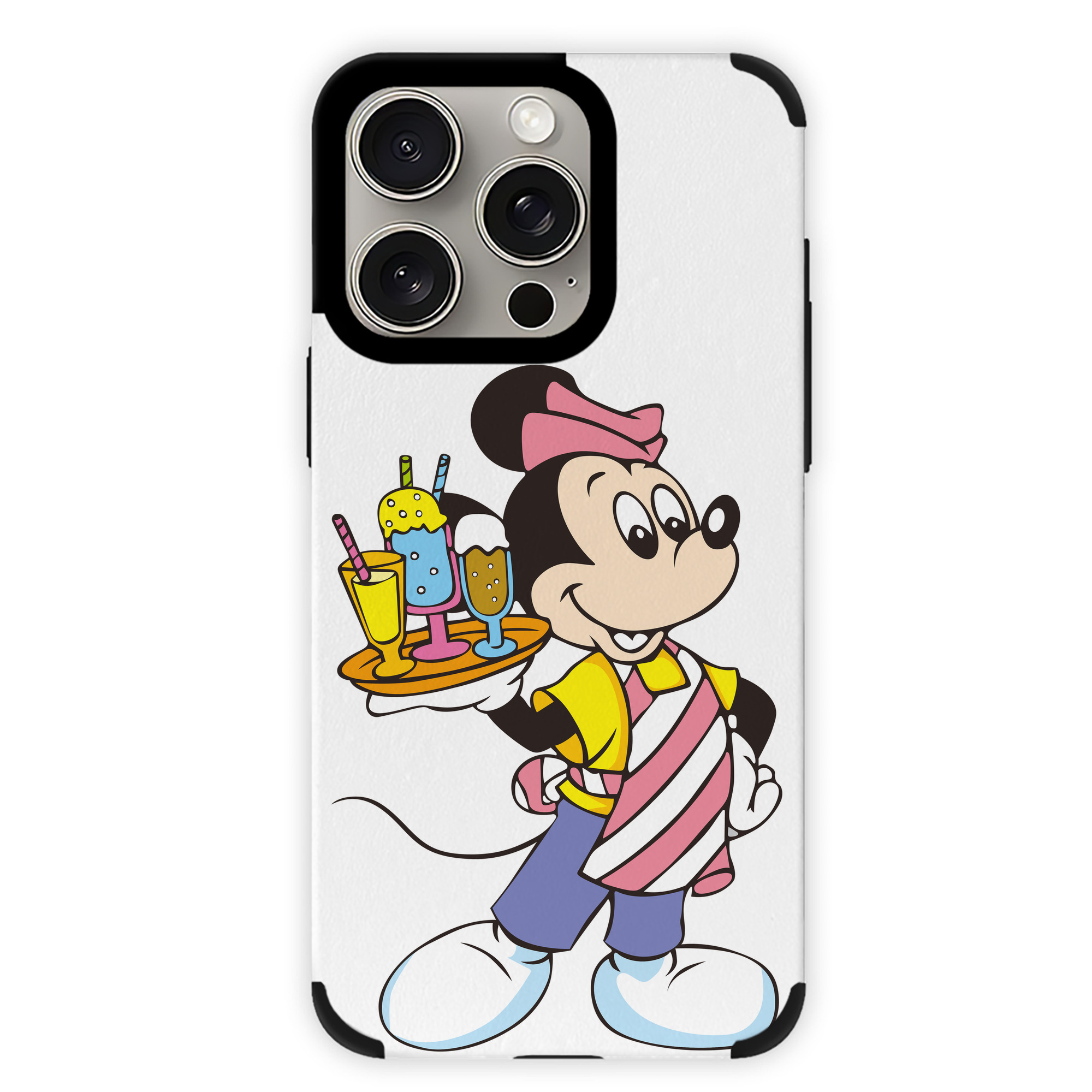 （画像用） ミッキーマウス Mickey Mouse 【iPhone15ProMax対応】 PUレザー スマホケース 耐衝撃＆黄変防止