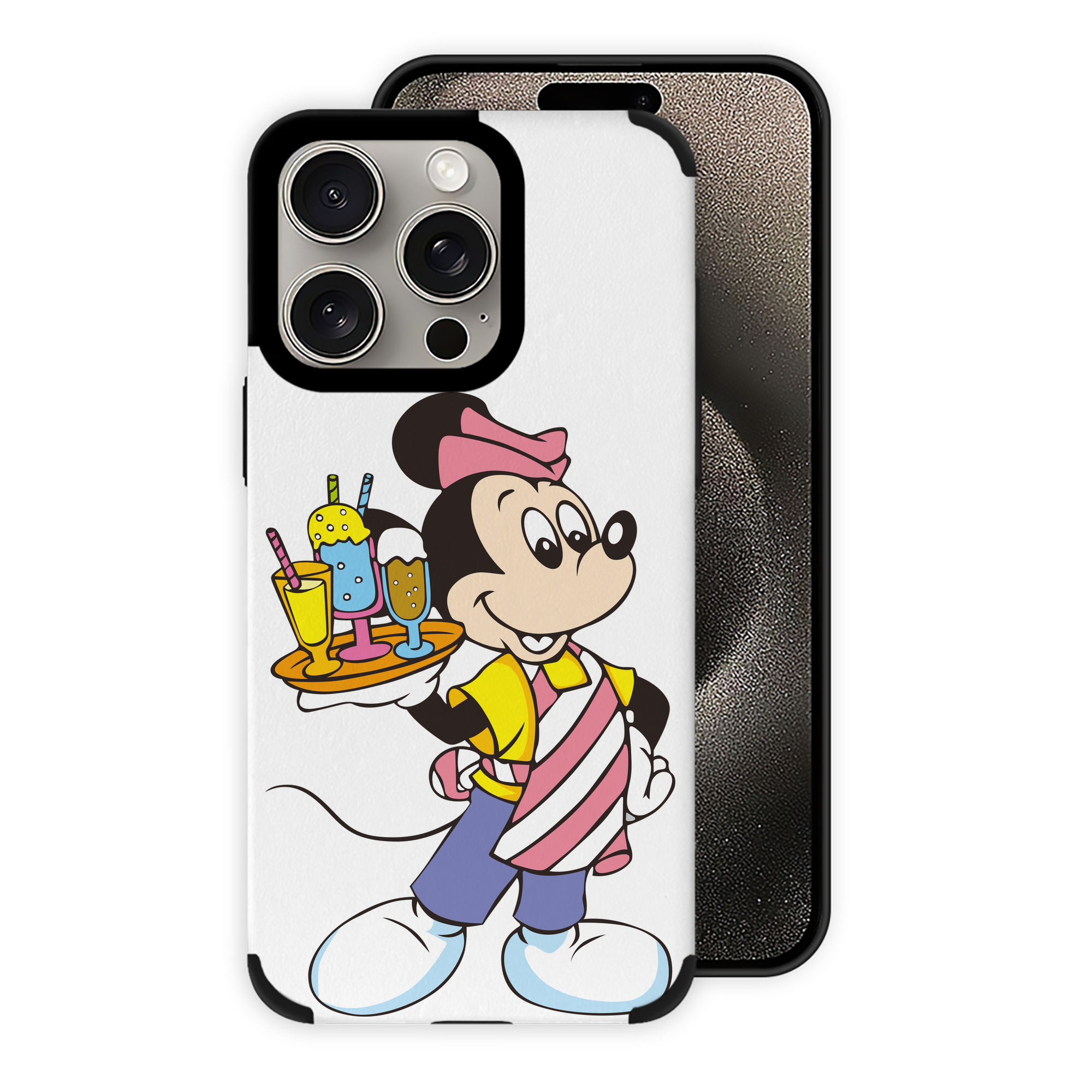 （画像用） ミッキーマウス Mickey Mouse 【iPhone15ProMax対応】 PUレザー スマホケース 耐衝撃＆黄変防止