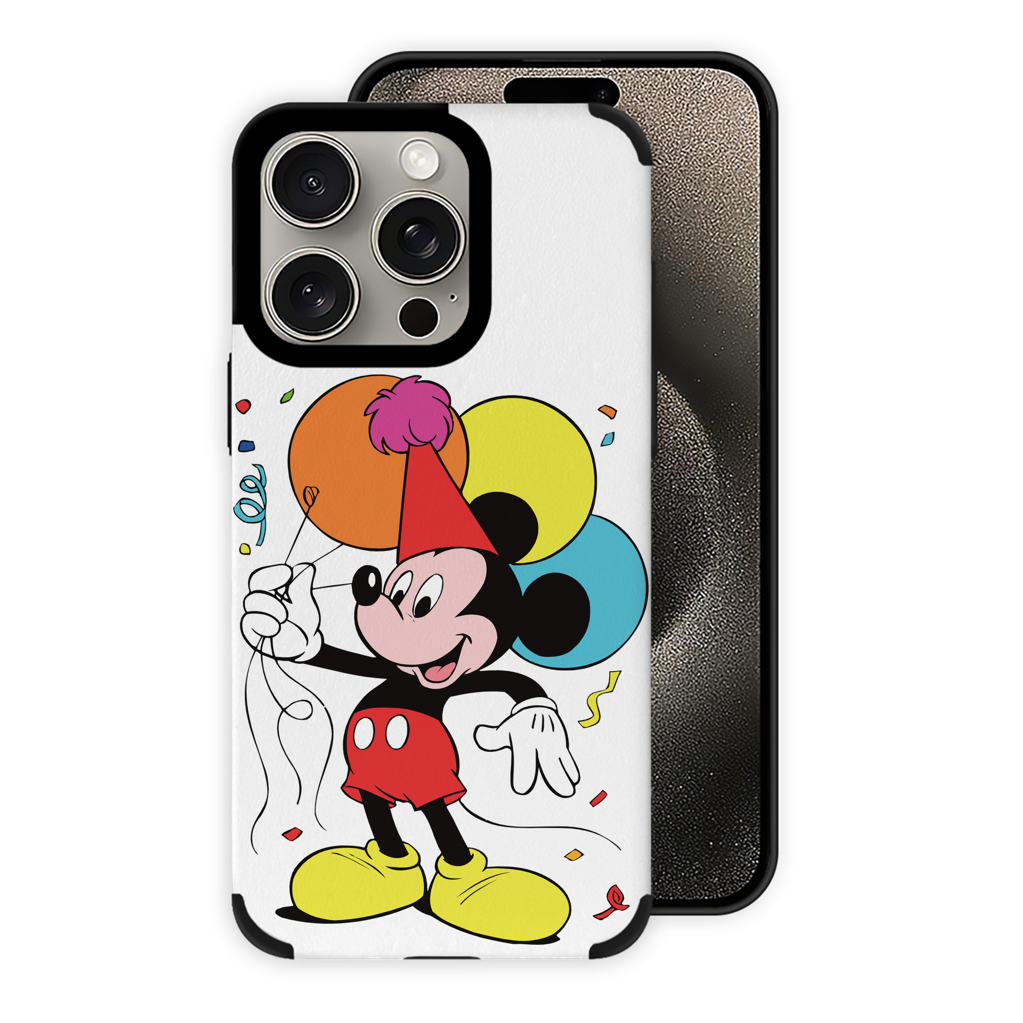 （画像用） ミッキーマウス Mickey Mouse 【iPhone15ProMax対応】 PUレザー スマホケース 耐衝撃＆黄変防止