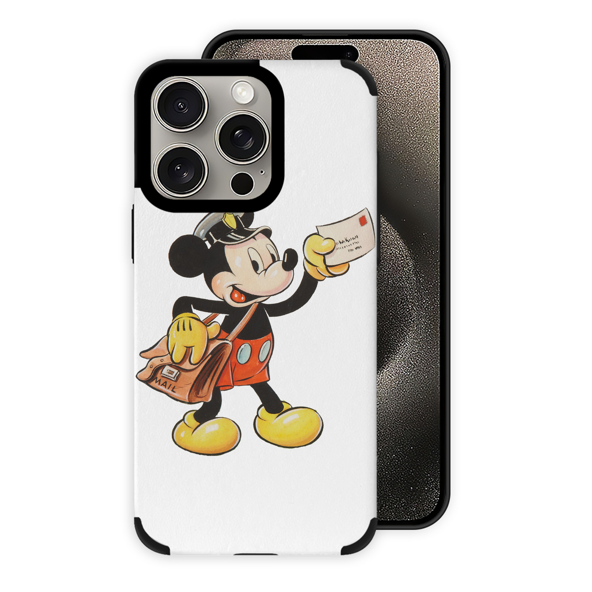 （画像用） ミッキーマウス Mickey Mouse 【iPhone15ProMax対応】 PUレザー スマホケース 耐衝撃＆黄変防止