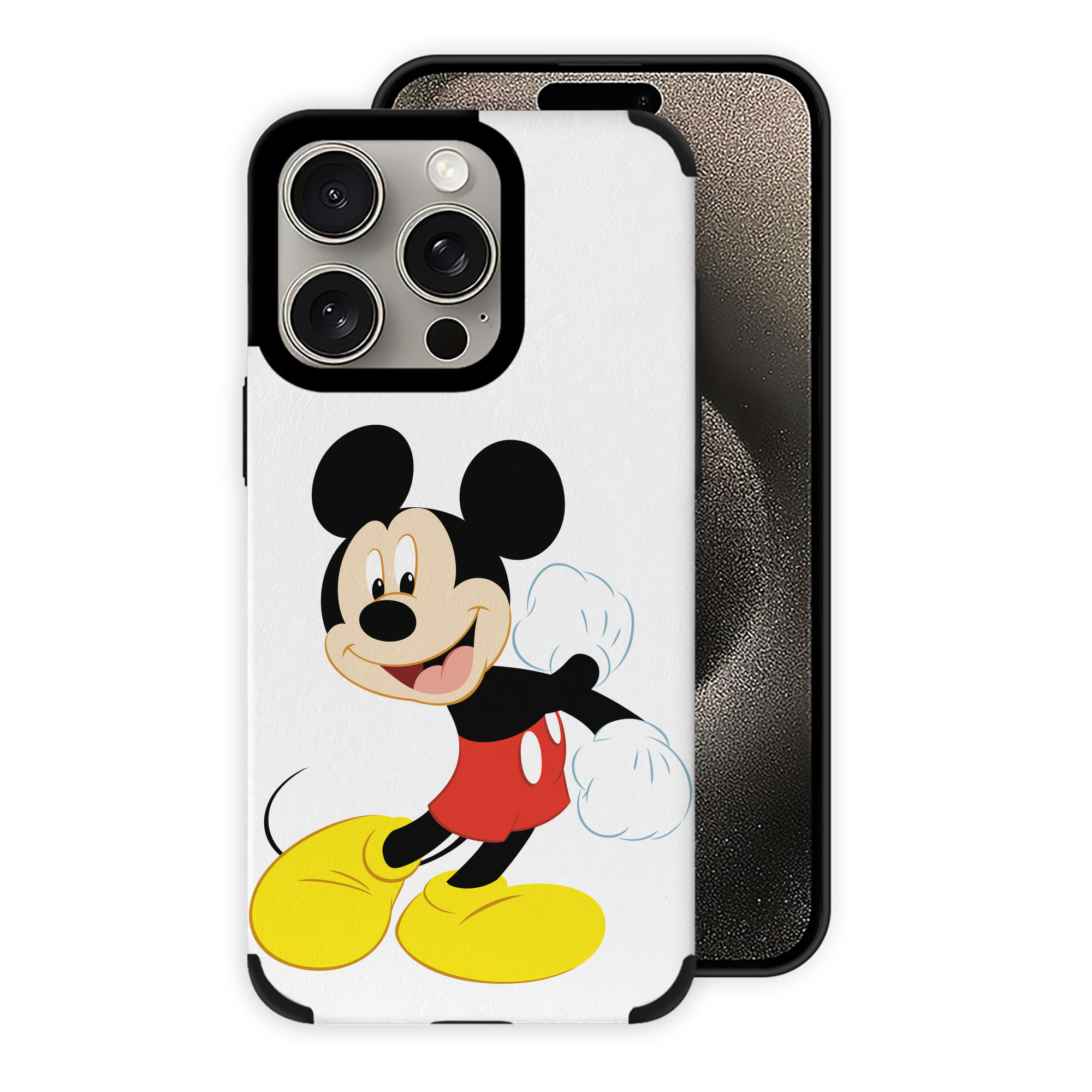 （画像用） ミッキーマウス Mickey Mouse 【iPhone15ProMax対応】 PUレザー スマホケース 耐衝撃＆黄変防止