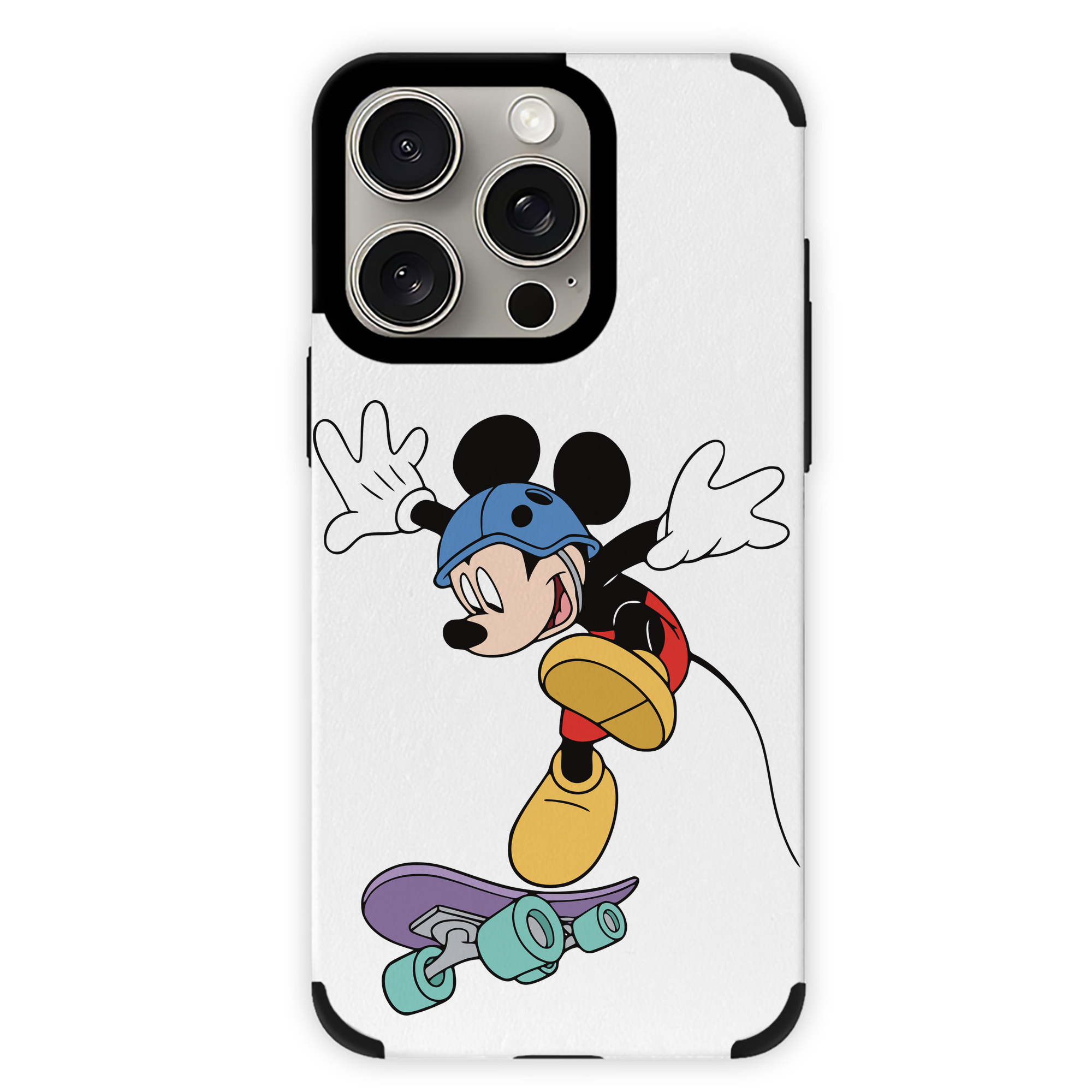 （画像用） ミッキーマウス Mickey Mouse 【iPhone15ProMax対応】 PUレザー スマホケース 耐衝撃＆黄変防止