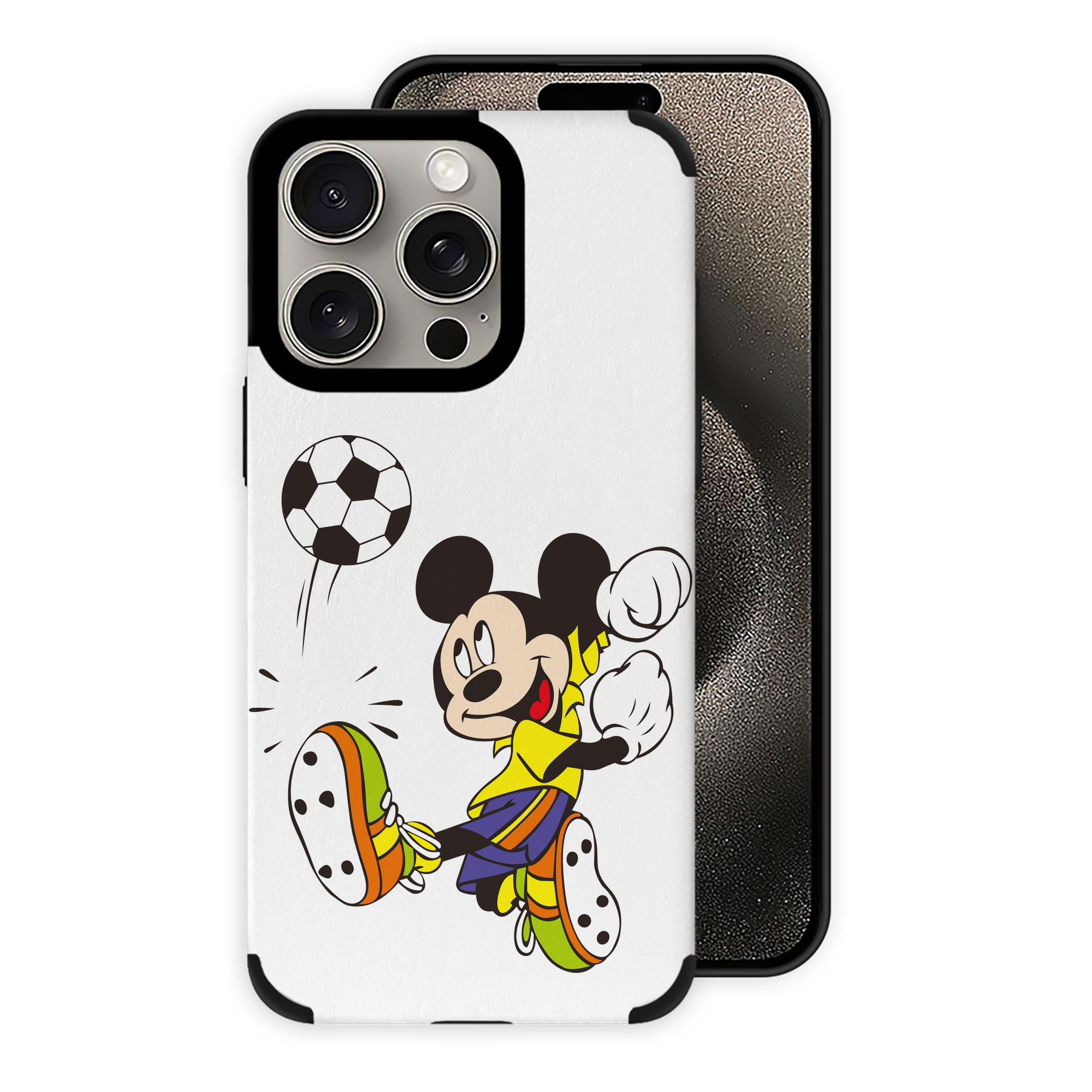 （画像用） ミッキーマウス Mickey Mouse 【iPhone15ProMax対応】 PUレザー スマホケース 耐衝撃＆黄変防止