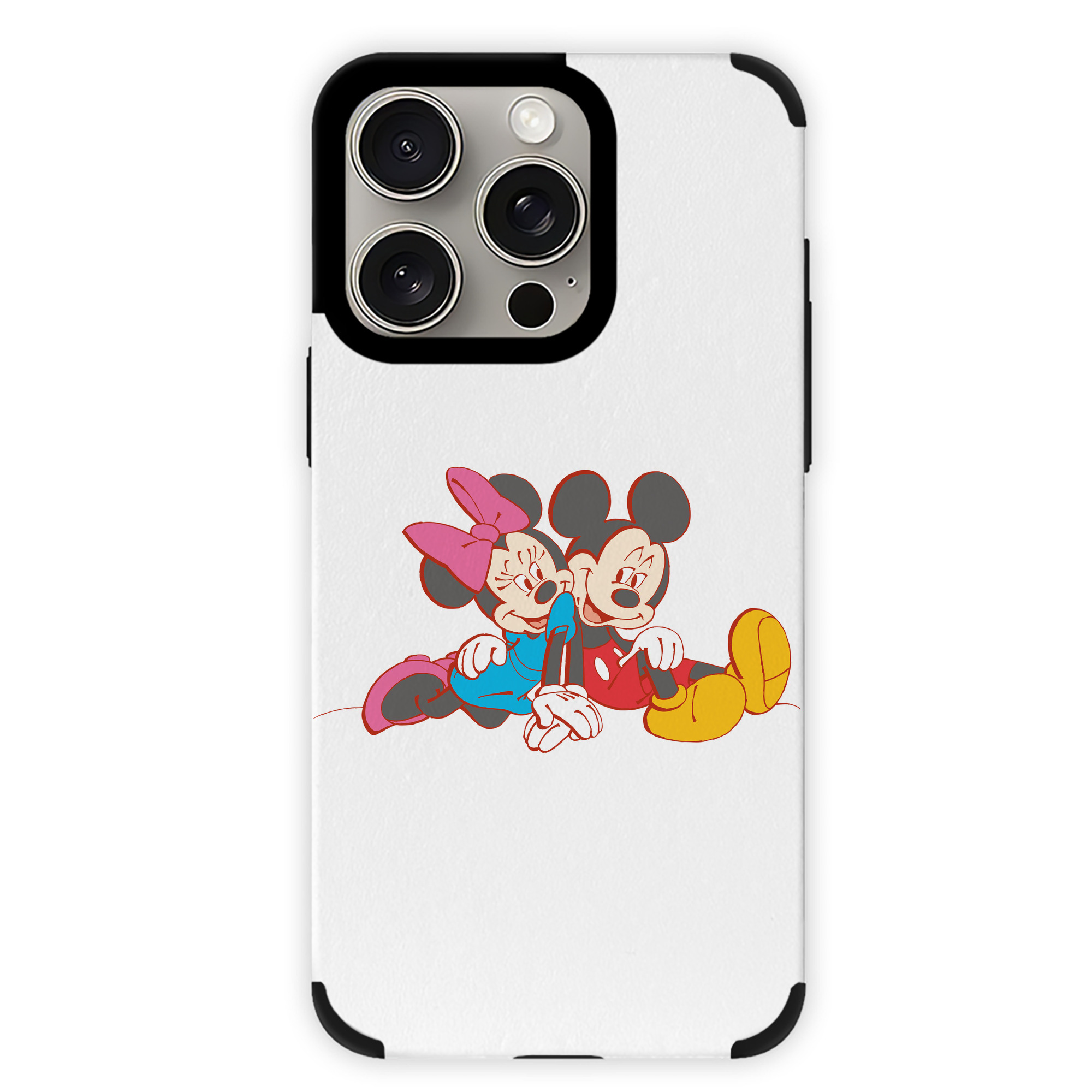 （画像用） ミッキーマウス Mickey Mouse 【iPhone15ProMax対応】 PUレザー スマホケース 耐衝撃＆黄変防止
