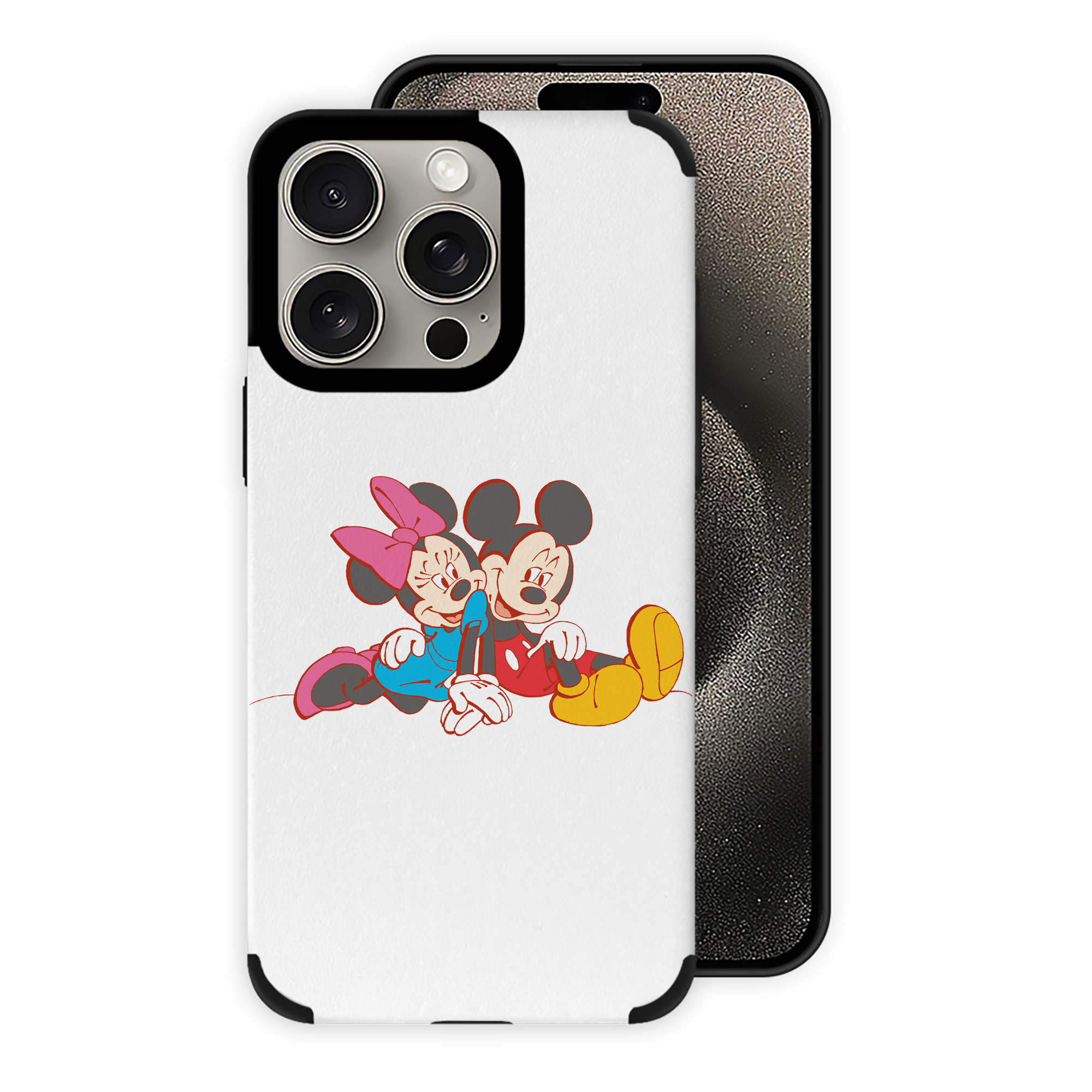 （画像用） ミッキーマウス Mickey Mouse 【iPhone15ProMax対応】 PUレザー スマホケース 耐衝撃＆黄変防止