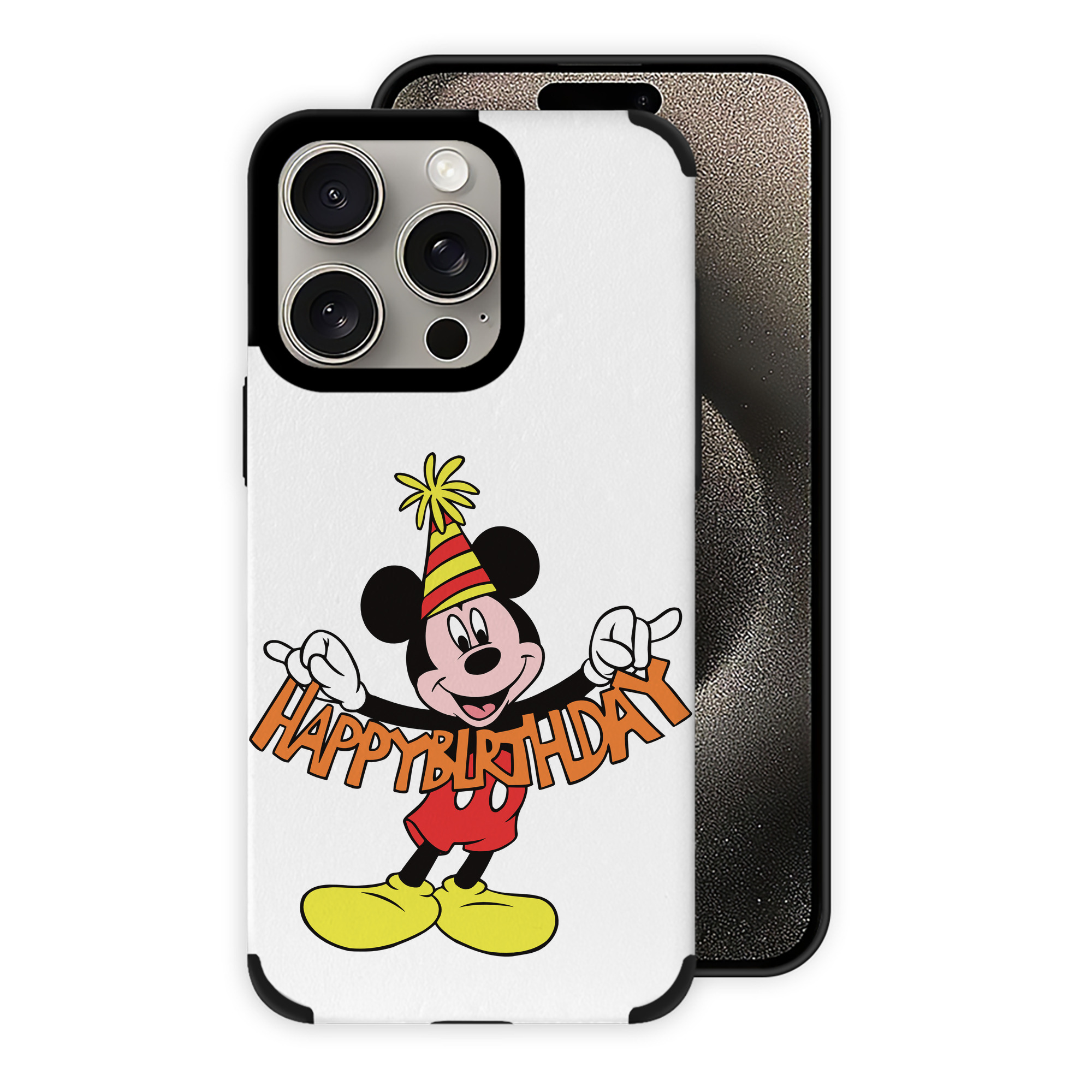 （画像用） ミッキーマウス Mickey Mouse 【iPhone15ProMax対応】 PUレザー スマホケース 耐衝撃＆黄変防止