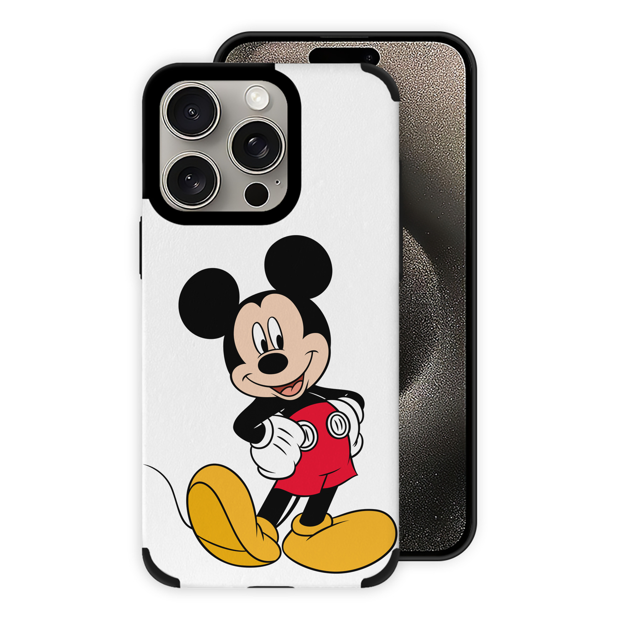 （画像用） ミッキーマウス Mickey Mouse 【iPhone15ProMax対応】 PUレザー スマホケース 耐衝撃＆黄変防止