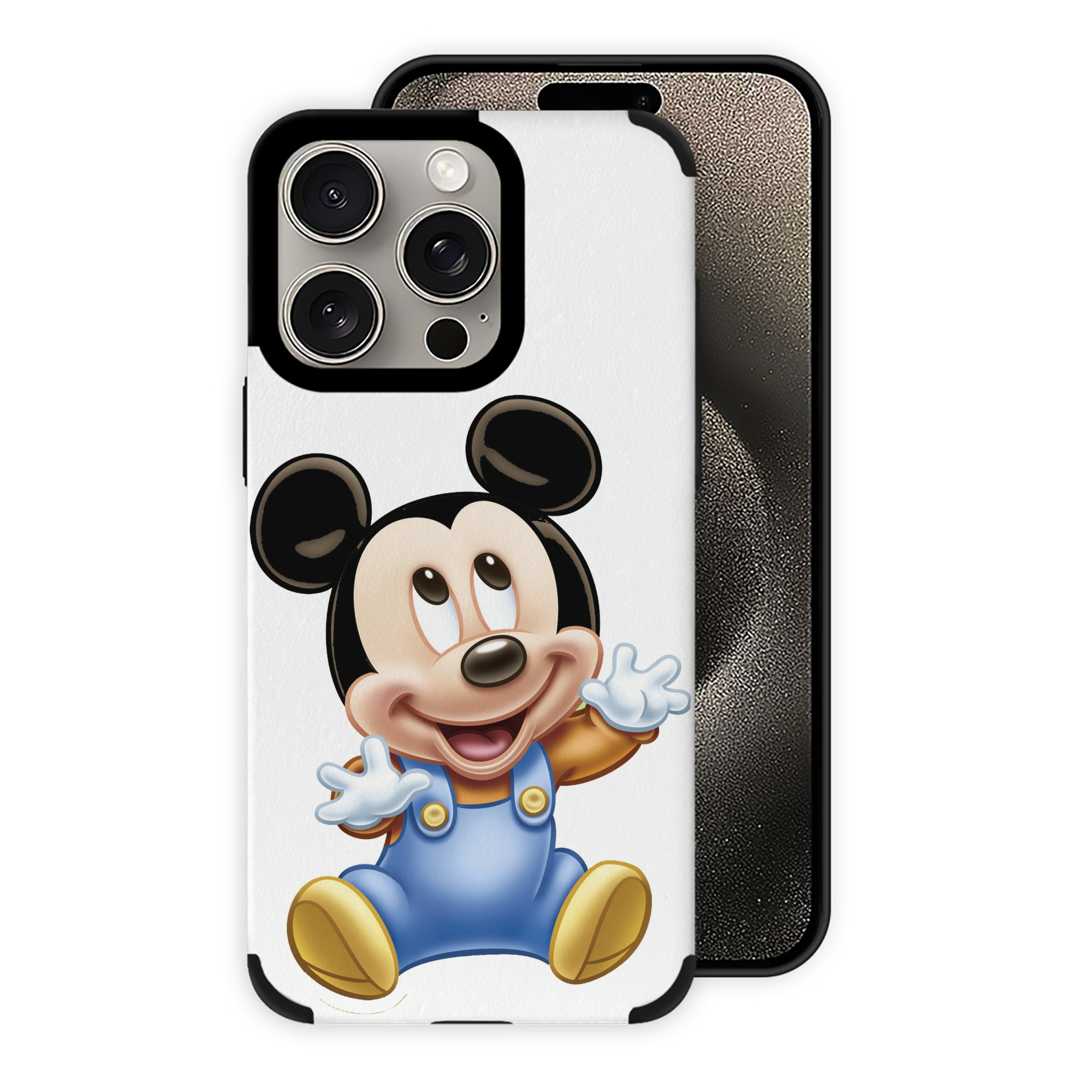 （画像用） ミッキーマウス Mickey Mouse 【iPhone15ProMax対応】 PUレザー スマホケース 耐衝撃＆黄変防止