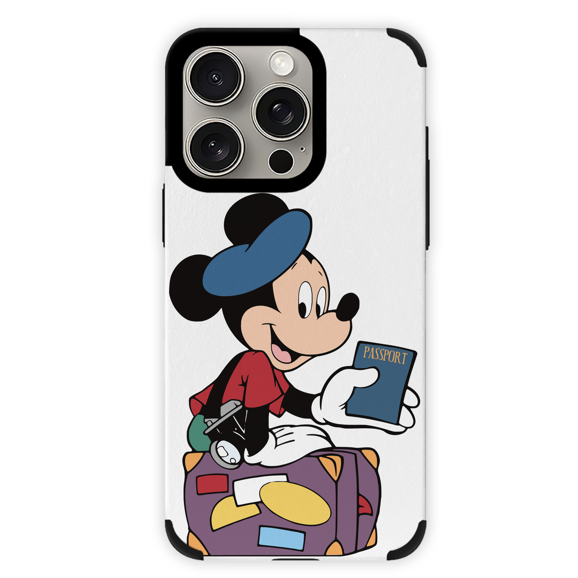 （画像用） ミッキーマウス Mickey Mouse 【iPhone15ProMax対応】 PUレザー スマホケース 耐衝撃＆黄変防止