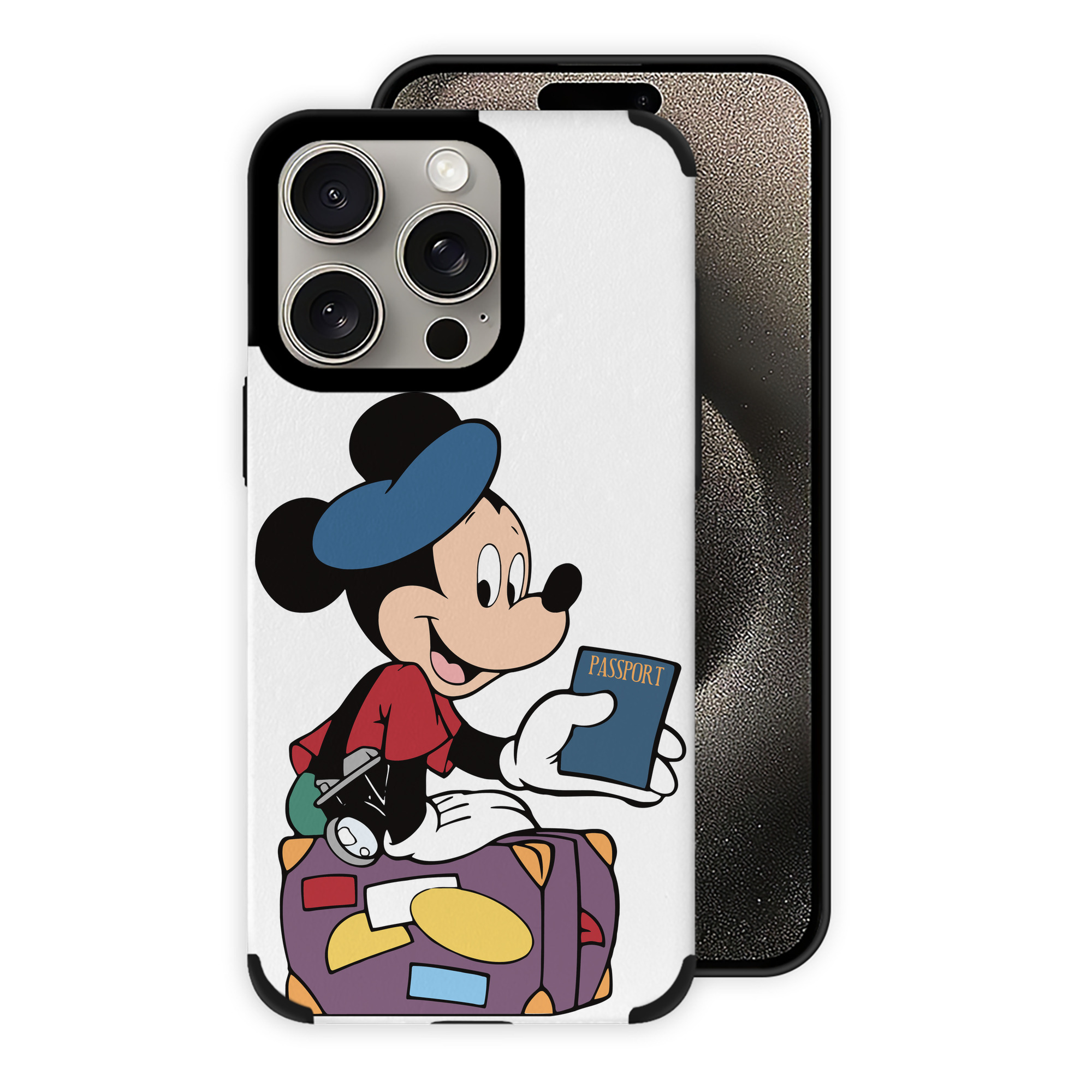 （画像用） ミッキーマウス Mickey Mouse 【iPhone15ProMax対応】 PUレザー スマホケース 耐衝撃＆黄変防止