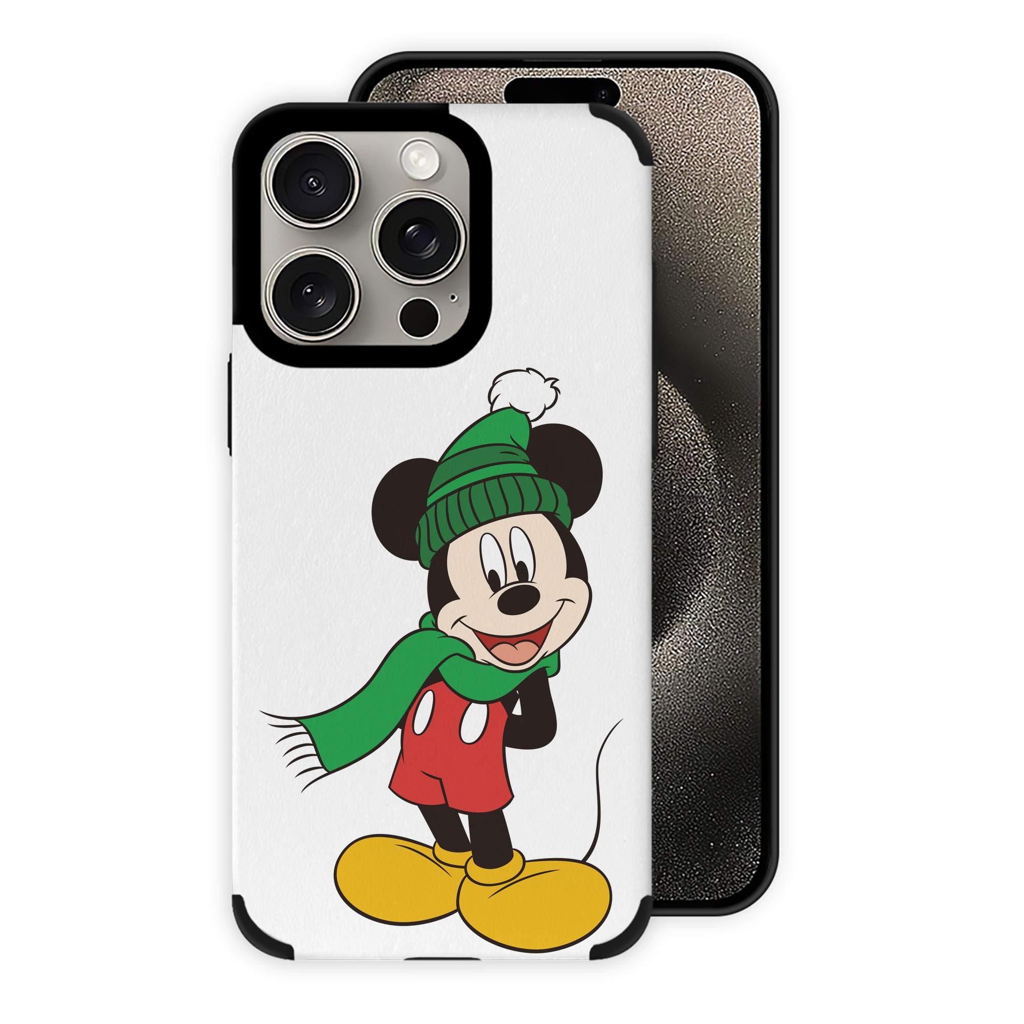 （画像用） ミッキーマウス Mickey Mouse 【iPhone15ProMax対応】 PUレザー スマホケース 耐衝撃＆黄変防止