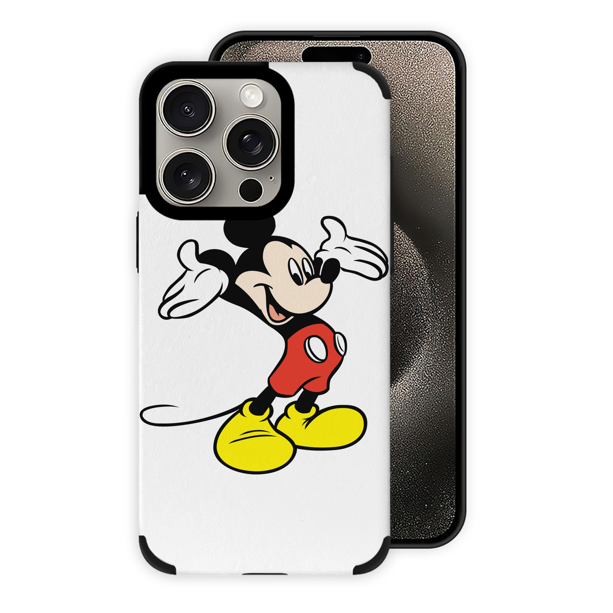 （画像用） ミッキーマウス Mickey Mouse 【iPhone15ProMax対応】 PUレザー スマホケース 耐衝撃＆黄変防止