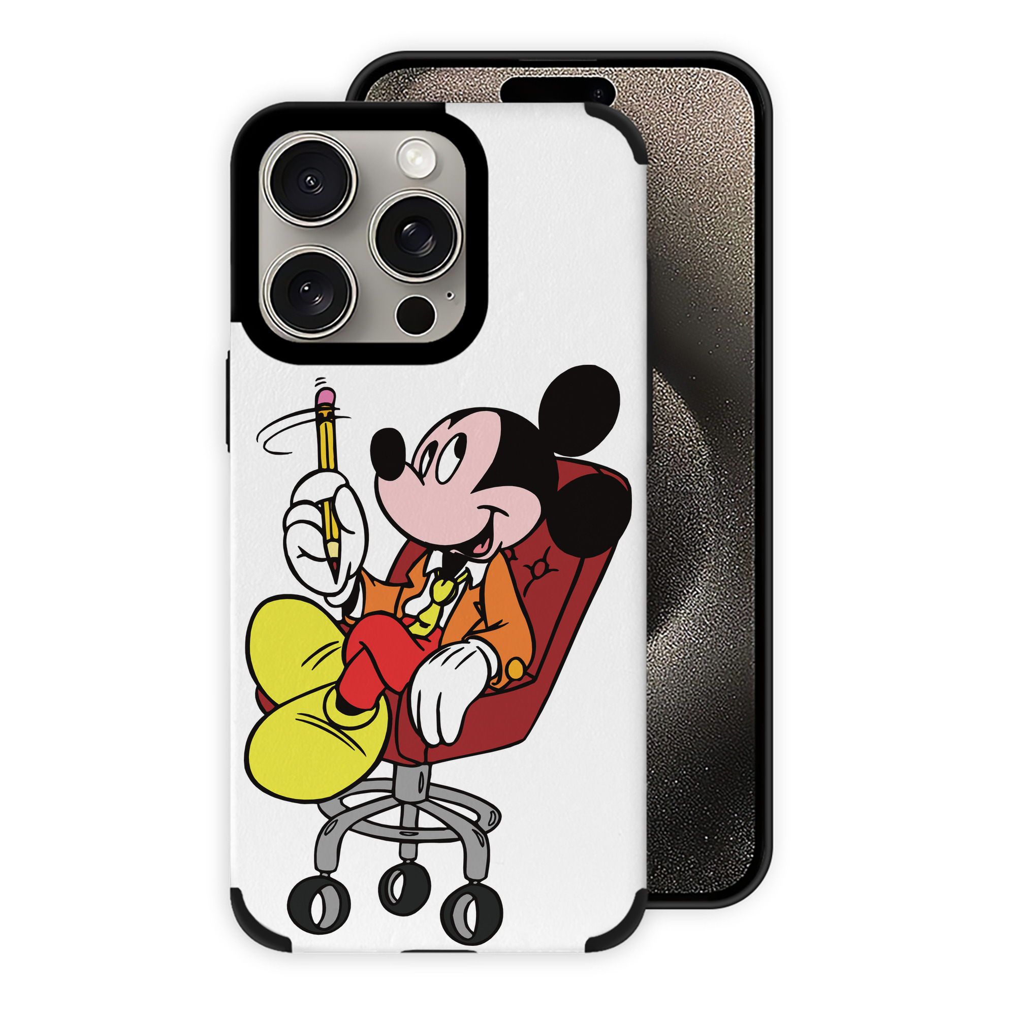 （画像用） ミッキーマウス Mickey Mouse 【iPhone15ProMax対応】 PUレザー スマホケース 耐衝撃＆黄変防止