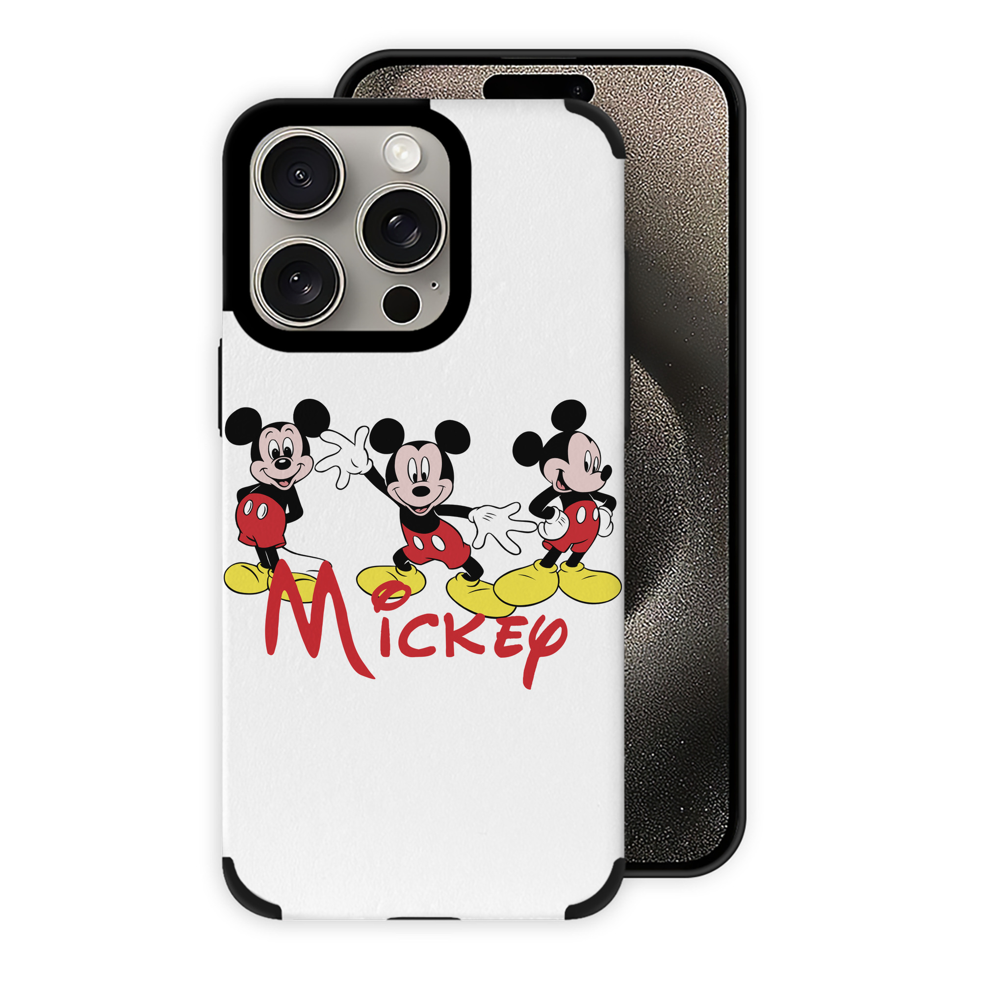 （画像用） ミッキーマウス Mickey Mouse 【iPhone15ProMax対応】 PUレザー スマホケース 耐衝撃＆黄変防止