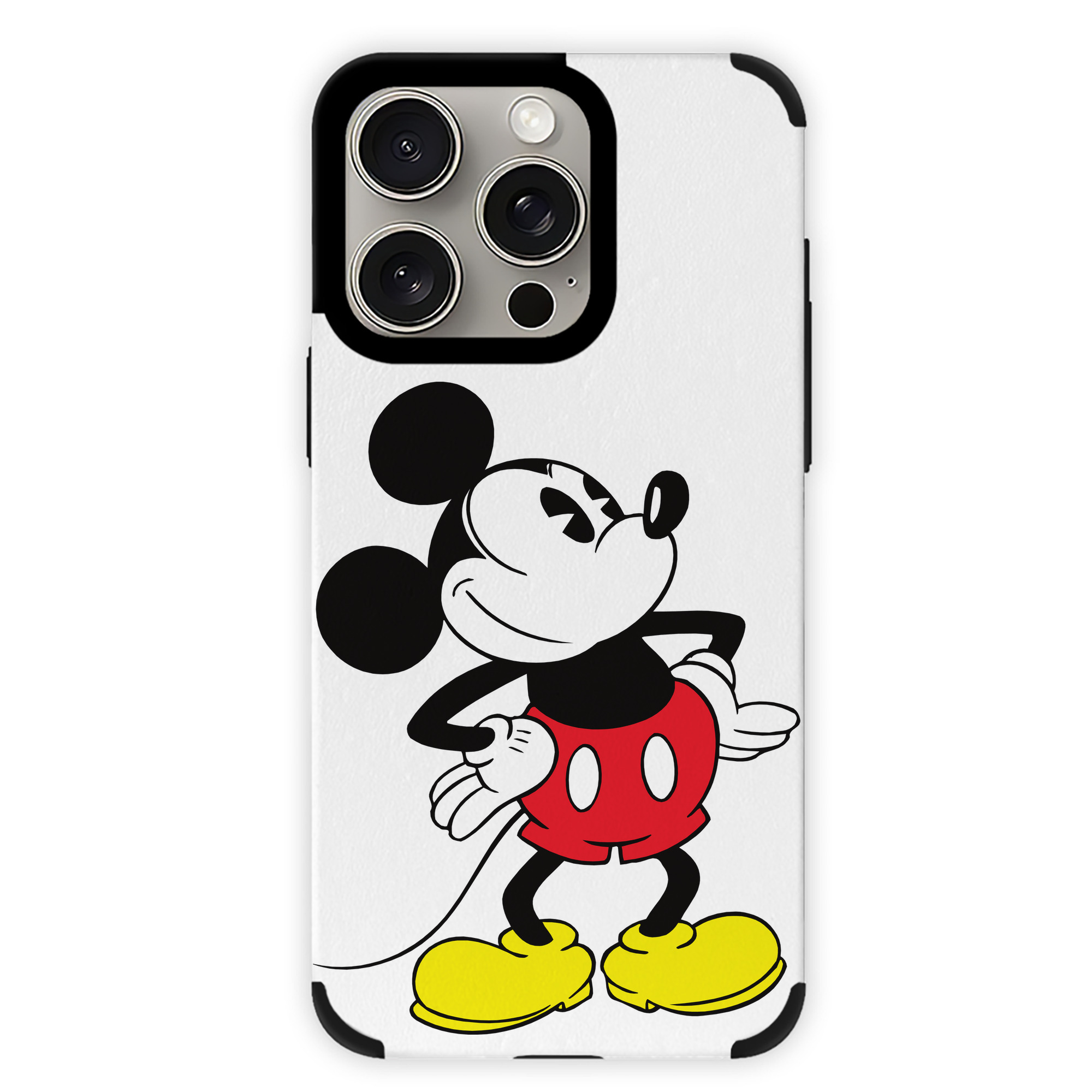 （画像用） ミッキーマウス Mickey Mouse 【iPhone15ProMax対応】 PUレザー スマホケース 耐衝撃＆黄変防止