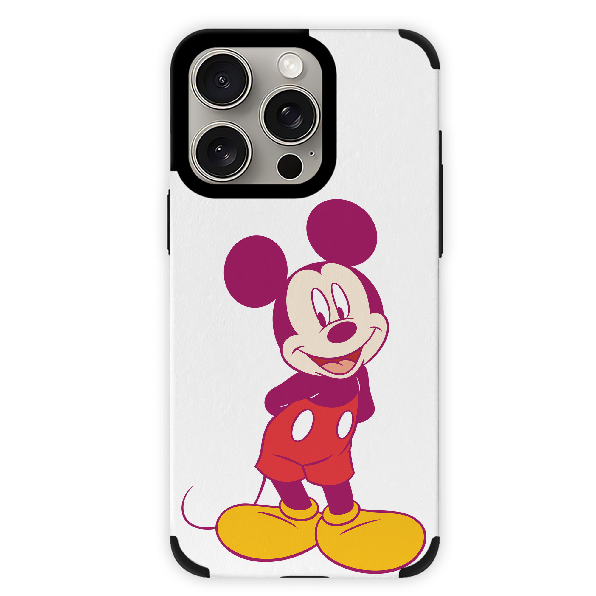 （画像用） ミッキーマウス Mickey Mouse 【iPhone15ProMax対応】 PUレザー スマホケース 耐衝撃＆黄変防止