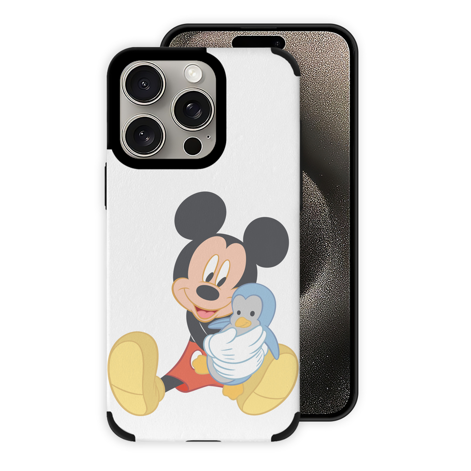 （画像用） ミッキーマウス Mickey Mouse 【iPhone15ProMax対応】 PUレザー スマホケース 耐衝撃＆黄変防止