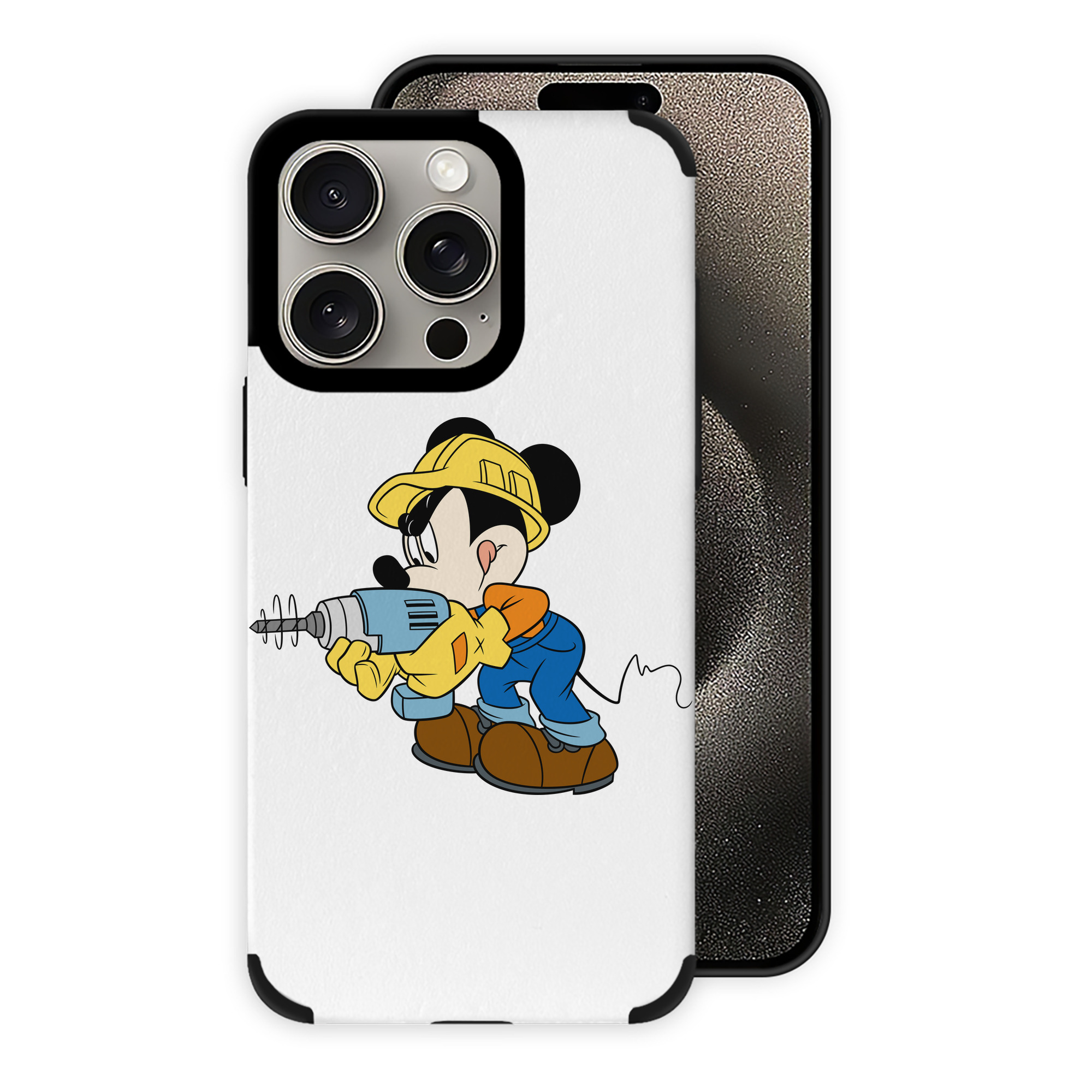 （画像用） ミッキーマウス Mickey Mouse 【iPhone15ProMax対応】 PUレザー スマホケース 耐衝撃＆黄変防止
