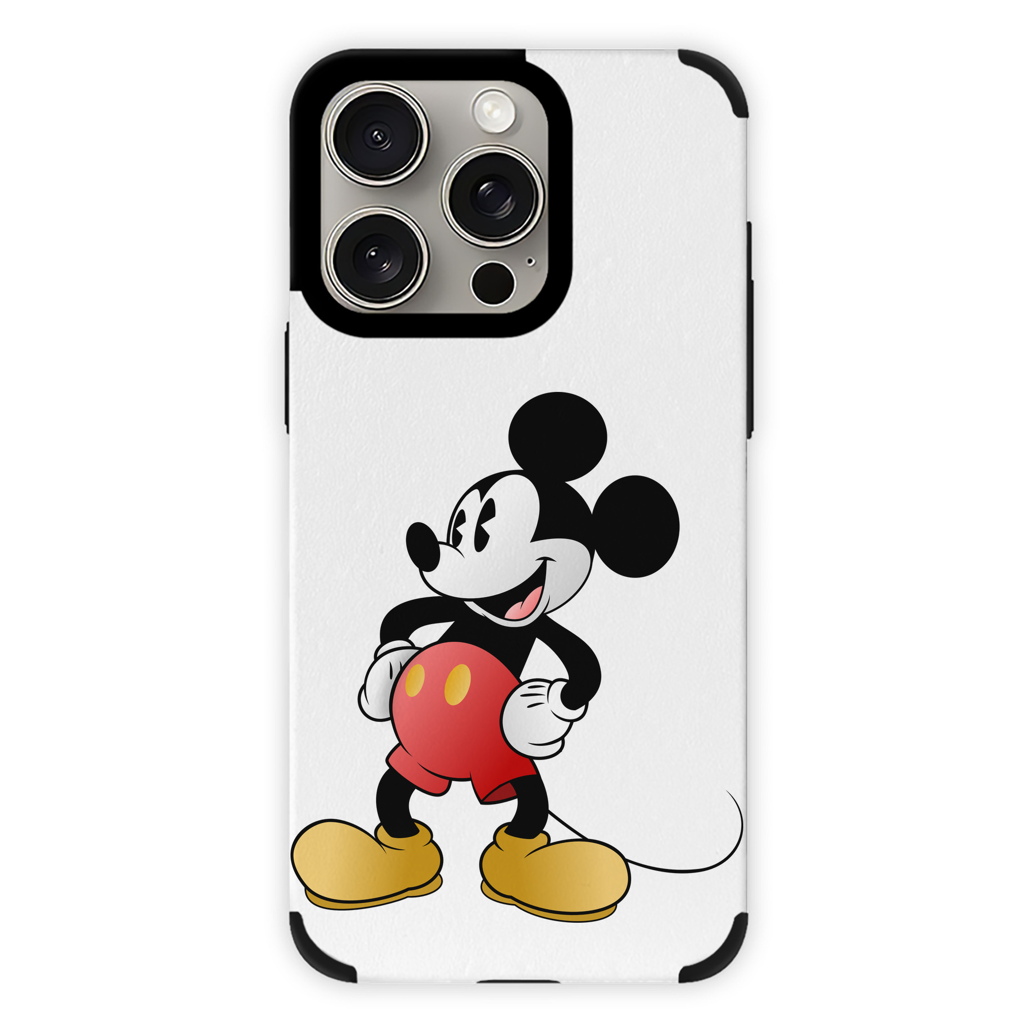 （画像用） ミッキーマウス Mickey Mouse 【iPhone15ProMax対応】 PUレザー スマホケース 耐衝撃＆黄変防止