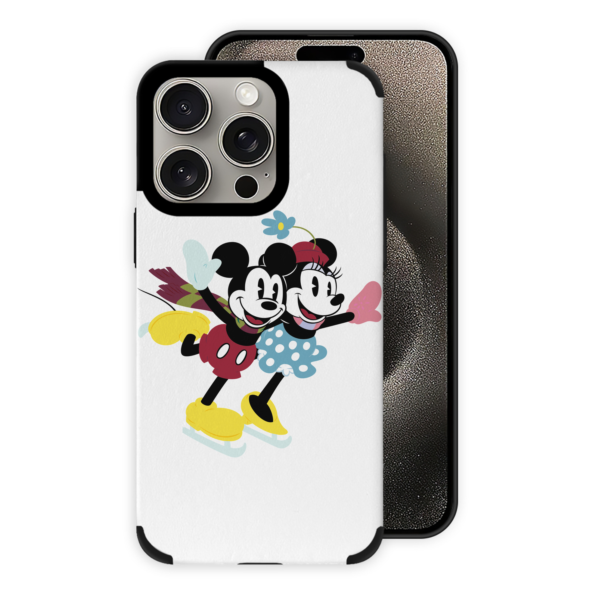 （画像用） ミッキーマウス Mickey Mouse 【iPhone15ProMax対応】 PUレザー スマホケース 耐衝撃＆黄変防止