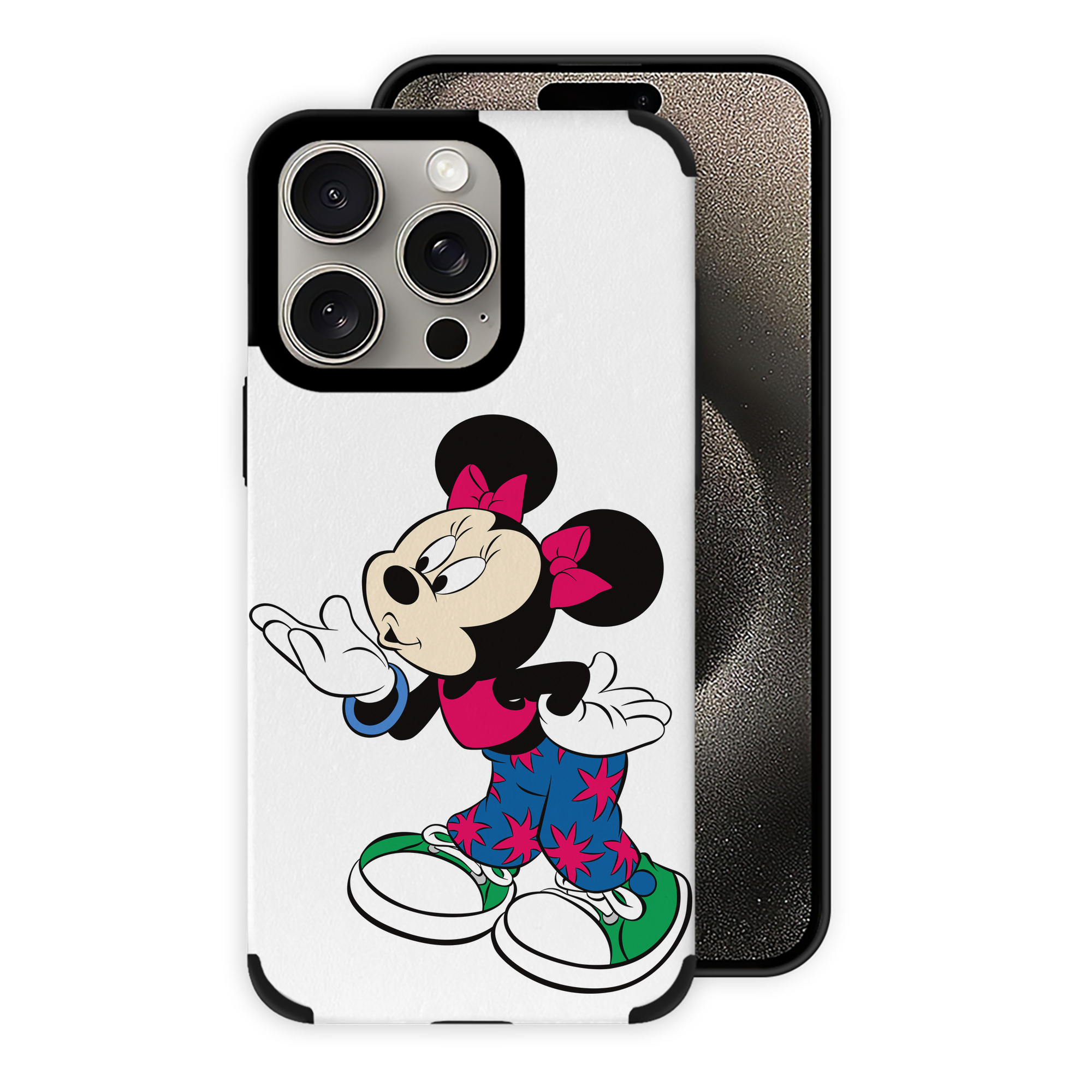 （画像用） ミッキーマウス Mickey Mouse 【iPhone15ProMax対応】 PUレザー スマホケース 耐衝撃＆黄変防止