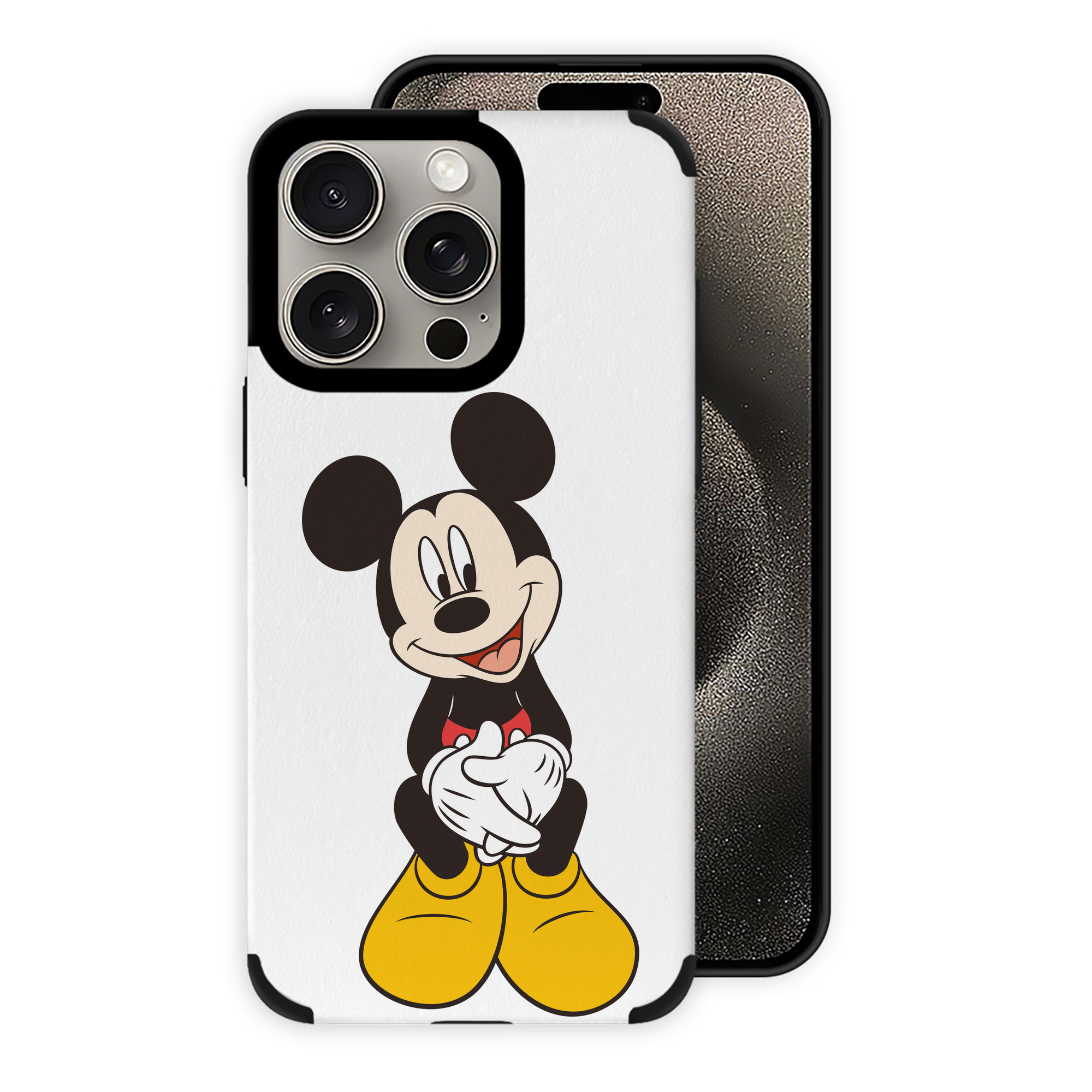 （画像用） ミッキーマウス Mickey Mouse 【iPhone15ProMax対応】 PUレザー スマホケース 耐衝撃＆黄変防止