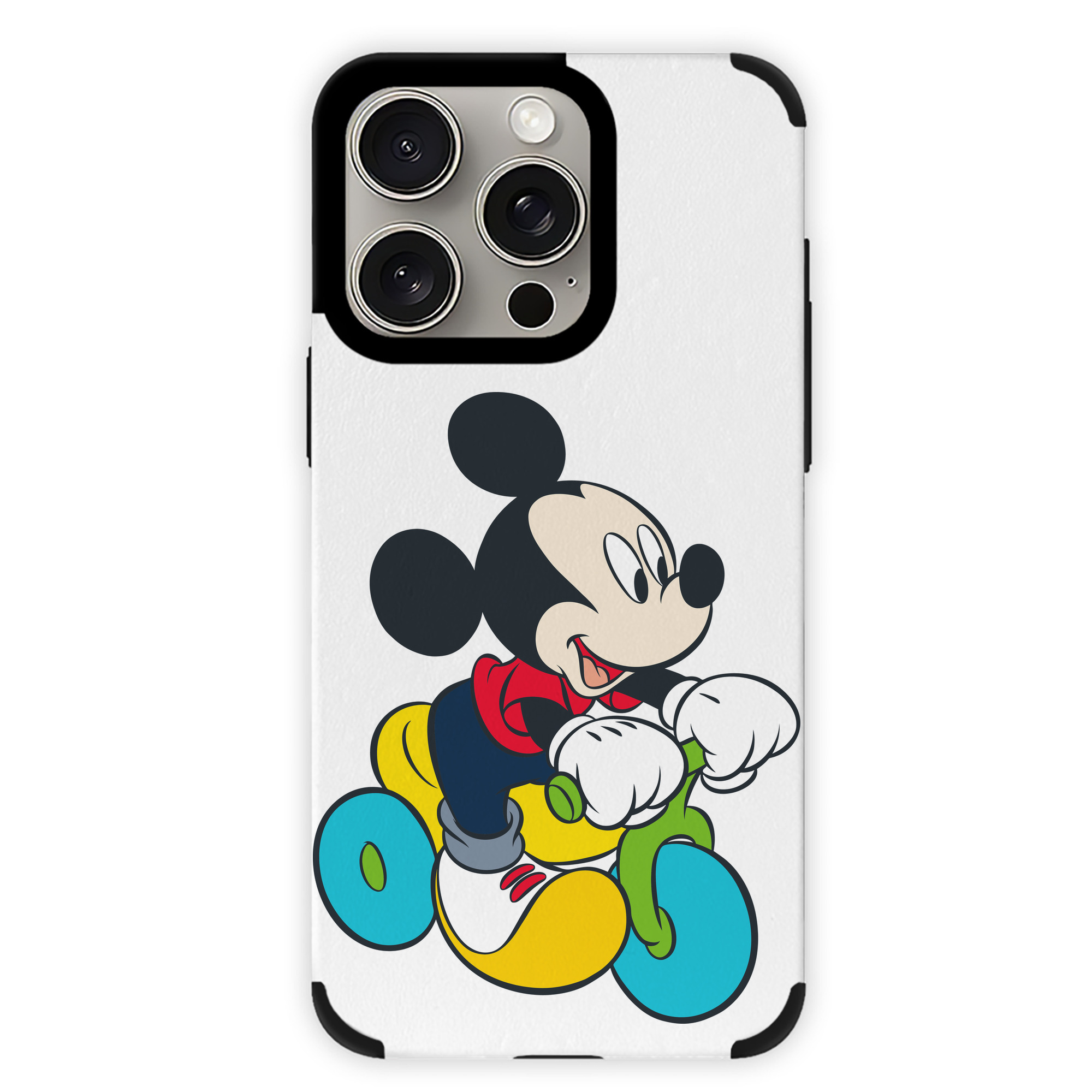 （画像用） ミッキーマウス Mickey Mouse 【iPhone15ProMax対応】 PUレザー スマホケース 耐衝撃＆黄変防止