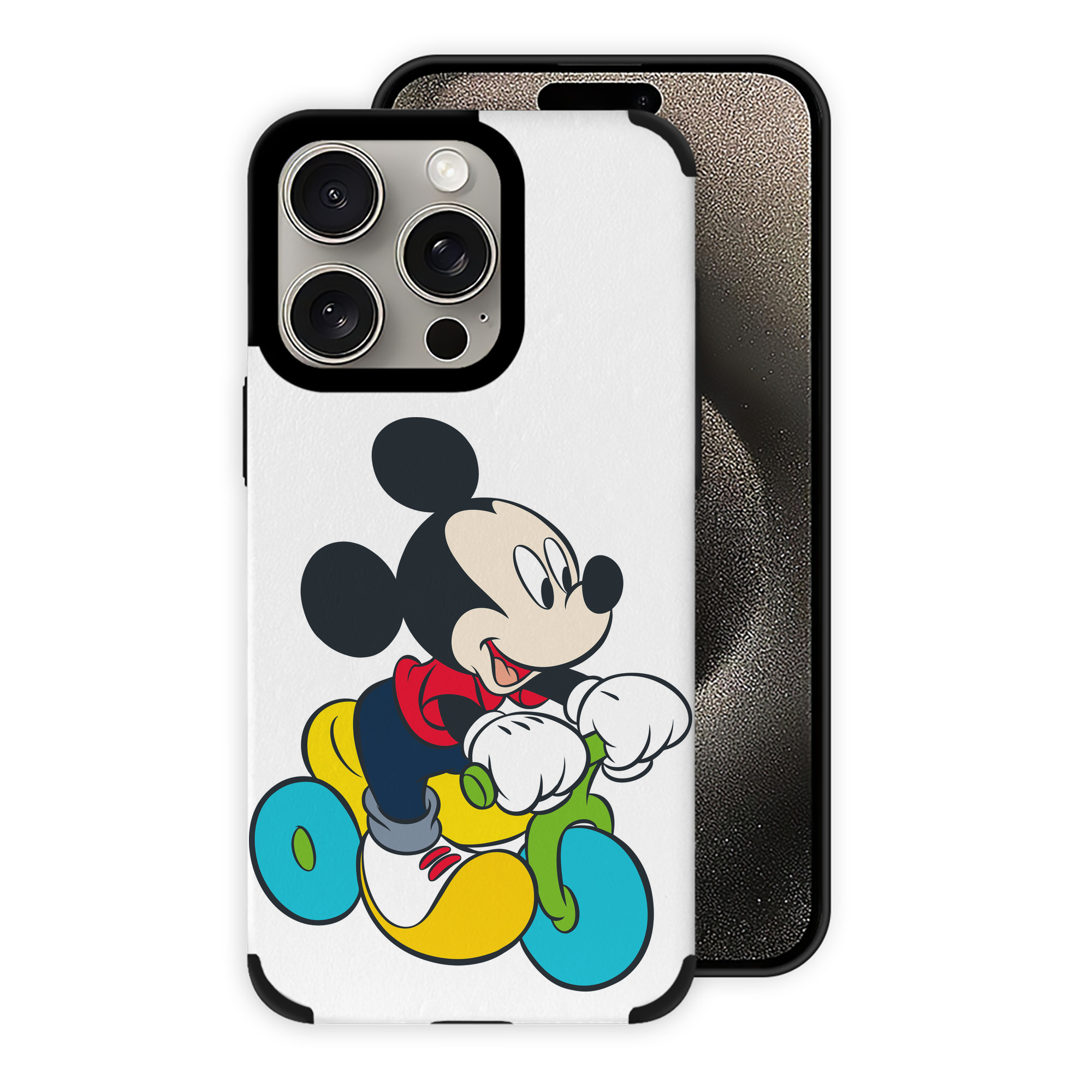 （画像用） ミッキーマウス Mickey Mouse 【iPhone15ProMax対応】 PUレザー スマホケース 耐衝撃＆黄変防止