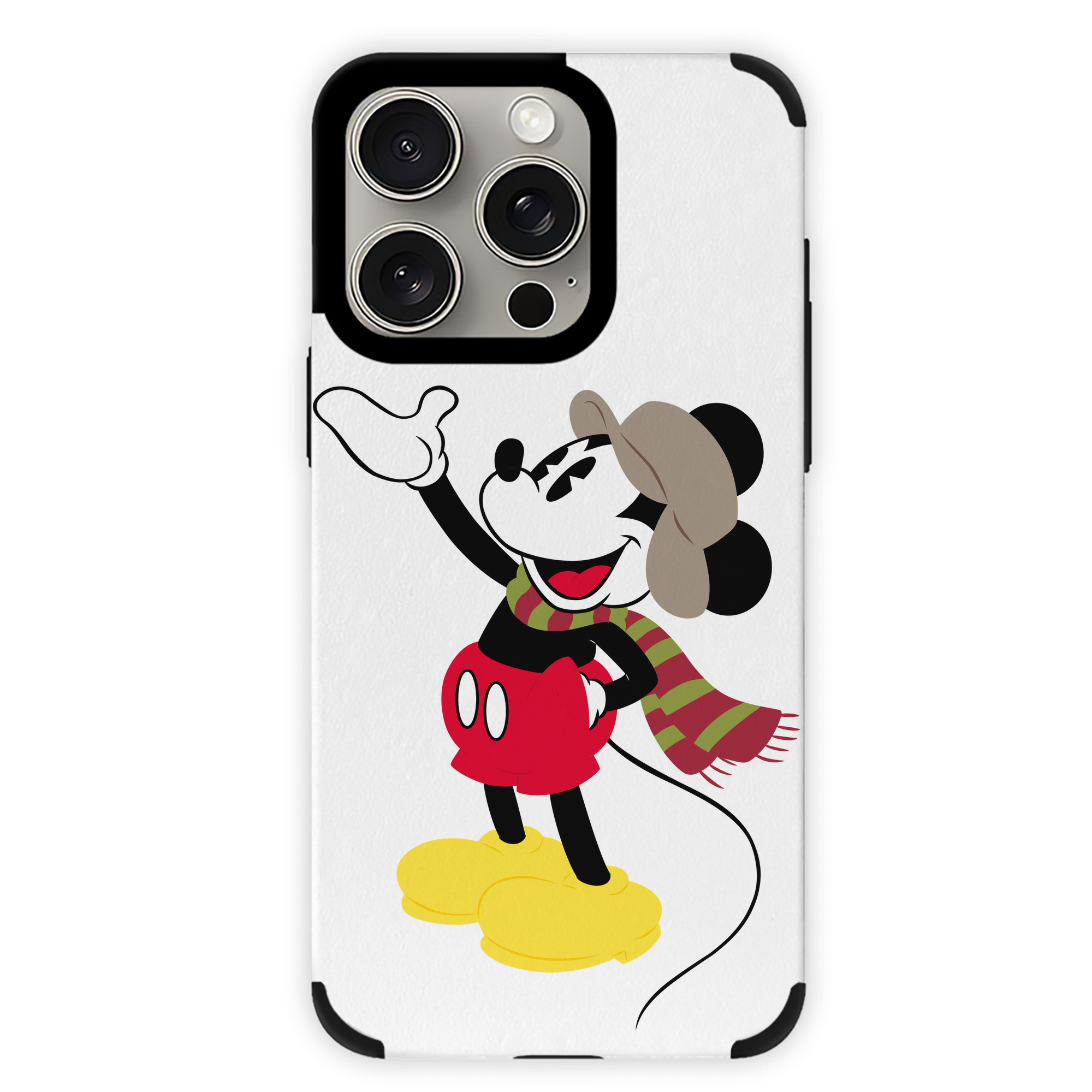 （画像用） ミッキーマウス Mickey Mouse 【iPhone15ProMax対応】 PUレザー スマホケース 耐衝撃＆黄変防止