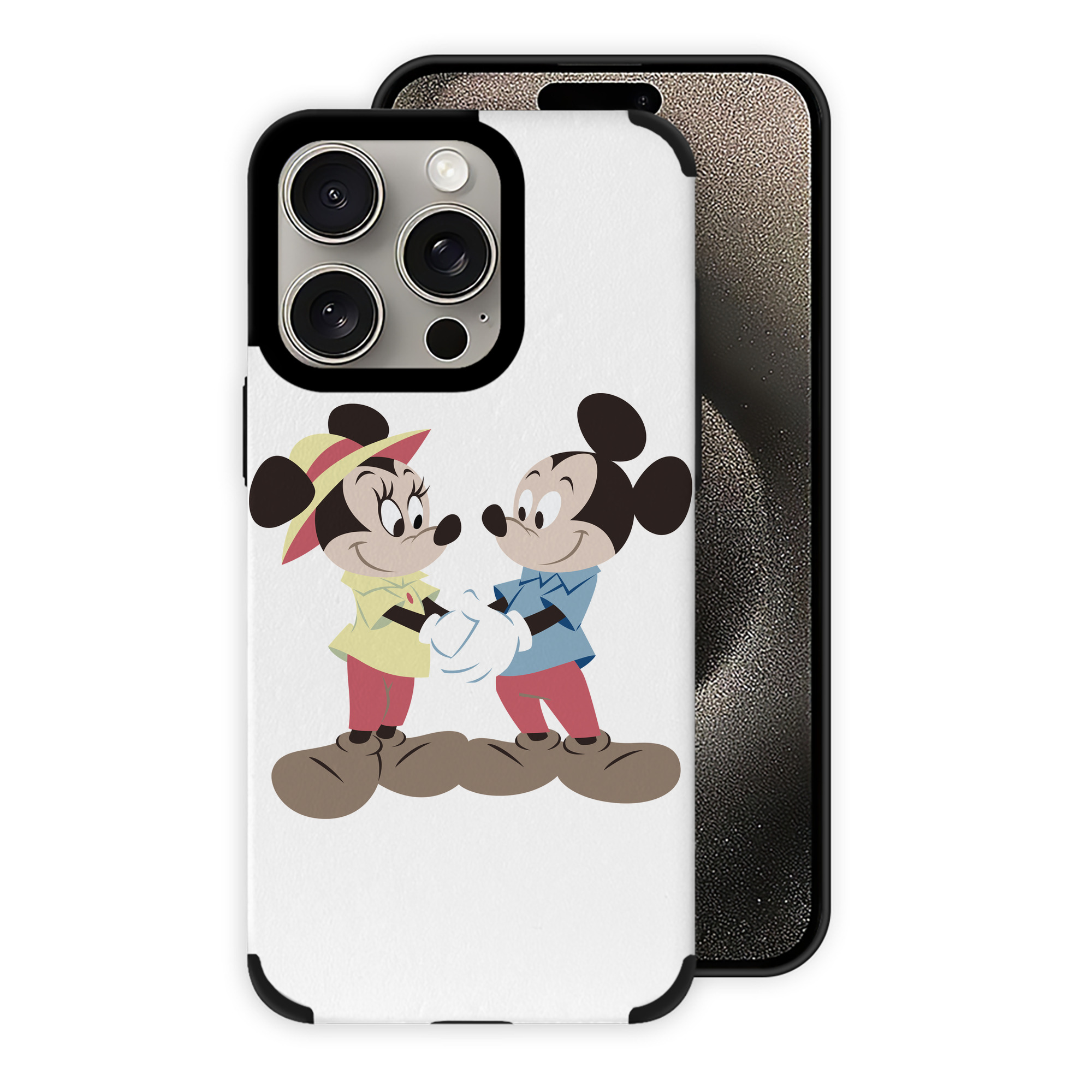（画像用） ミッキーマウス Mickey Mouse 【iPhone15ProMax対応】 PUレザー スマホケース 耐衝撃＆黄変防止