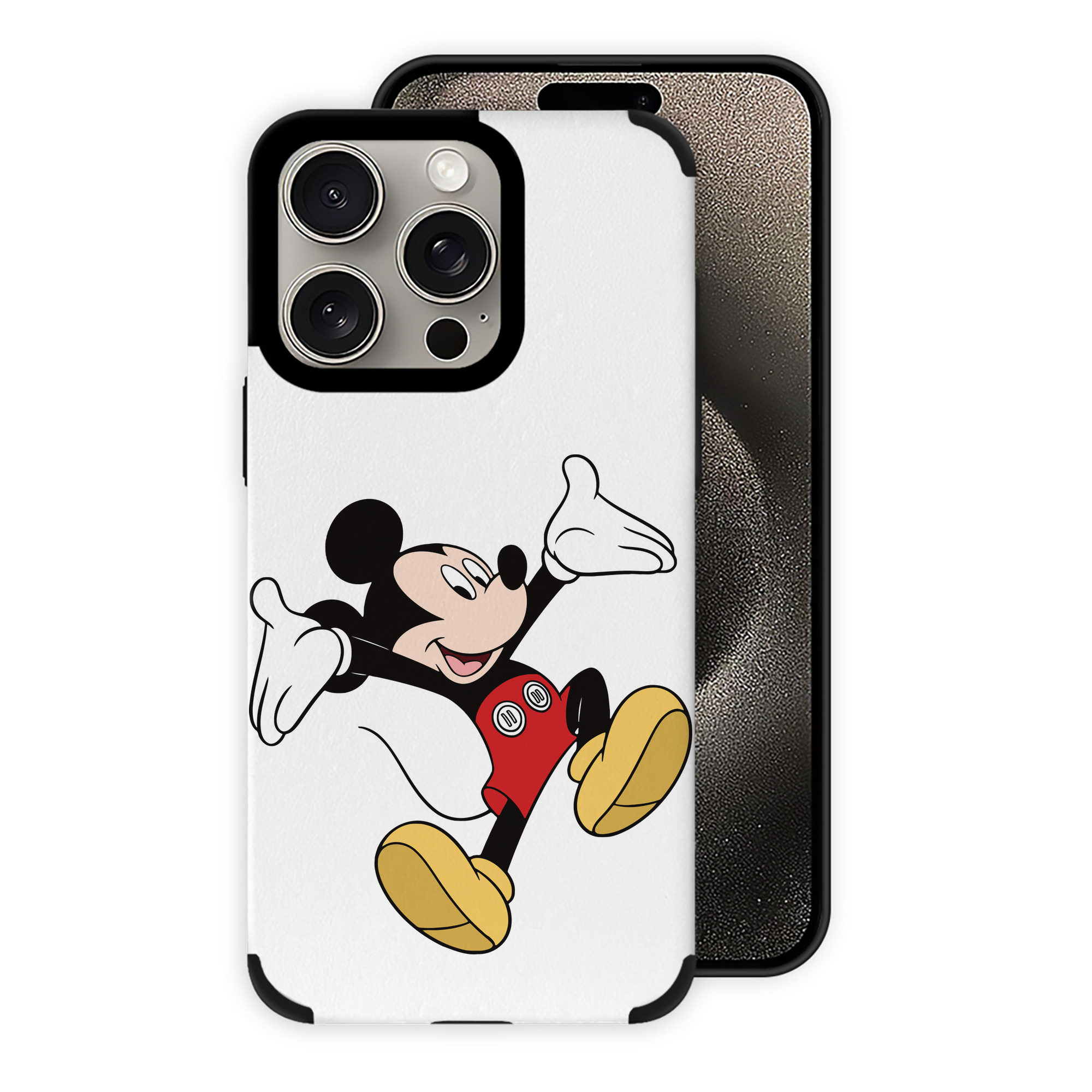 （画像用） ミッキーマウス Mickey Mouse 【iPhone15ProMax対応】 PUレザー スマホケース 耐衝撃＆黄変防止