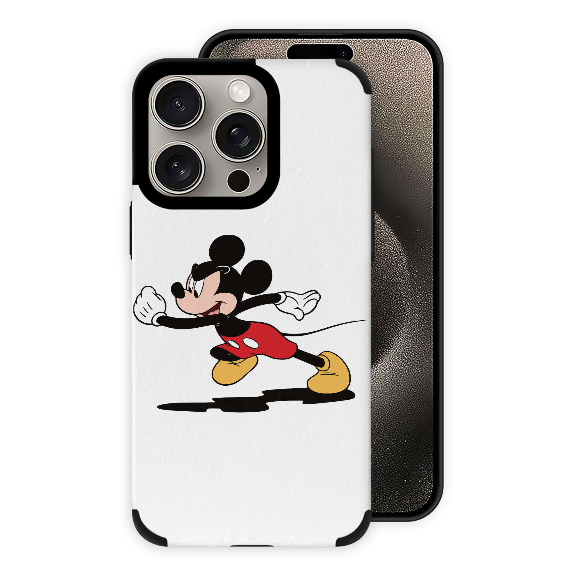 （画像用） ミッキーマウス Mickey Mouse 【iPhone15ProMax対応】 PUレザー スマホケース 耐衝撃＆黄変防止