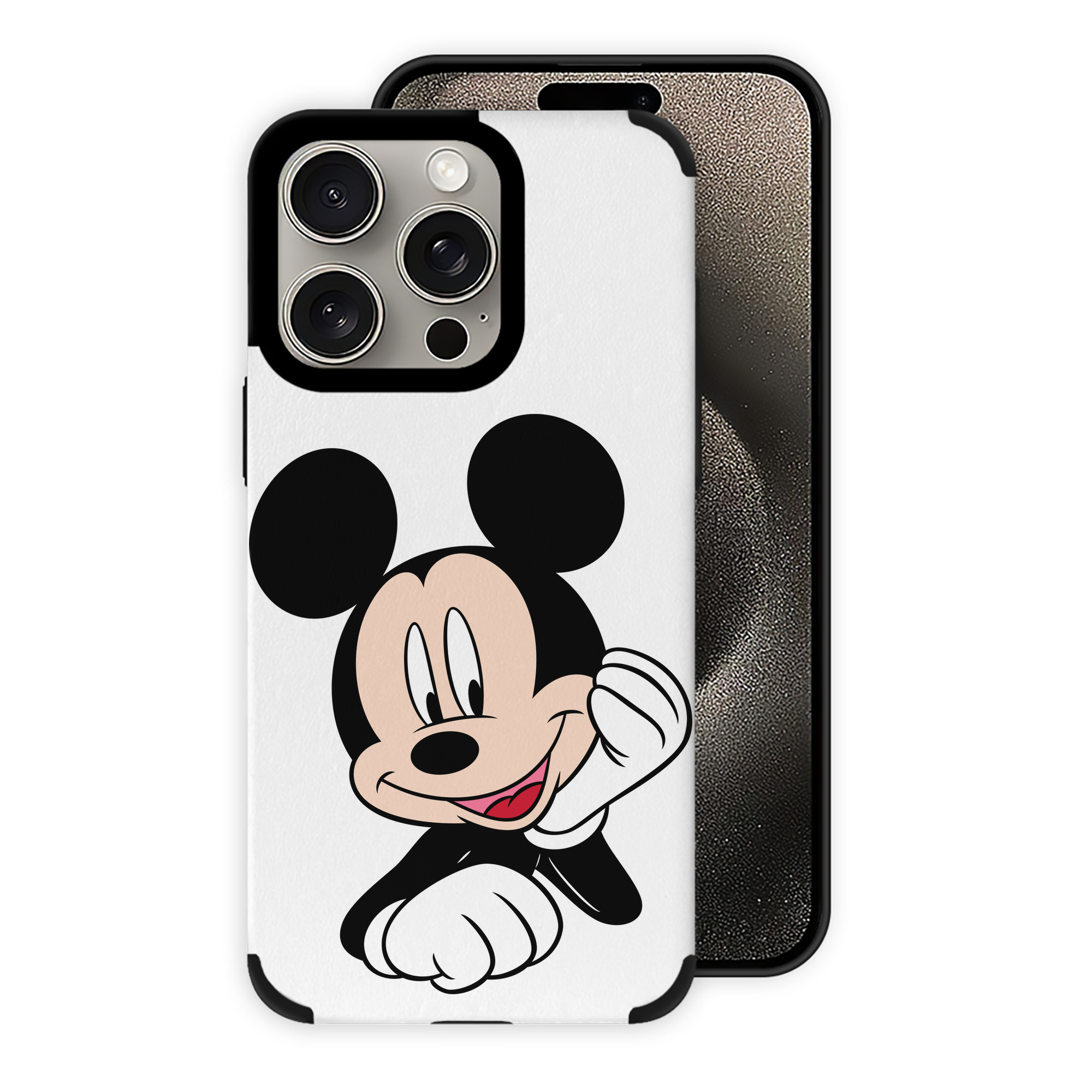 （画像用） ミッキーマウス Mickey Mouse 【iPhone15ProMax対応】 PUレザー スマホケース 耐衝撃＆黄変防止