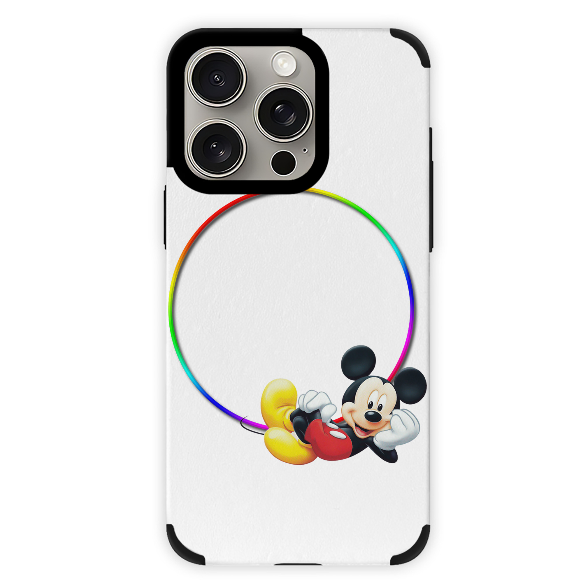 （画像用） ミッキーマウス Mickey Mouse 【iPhone15ProMax対応】 PUレザー スマホケース 耐衝撃＆黄変防止