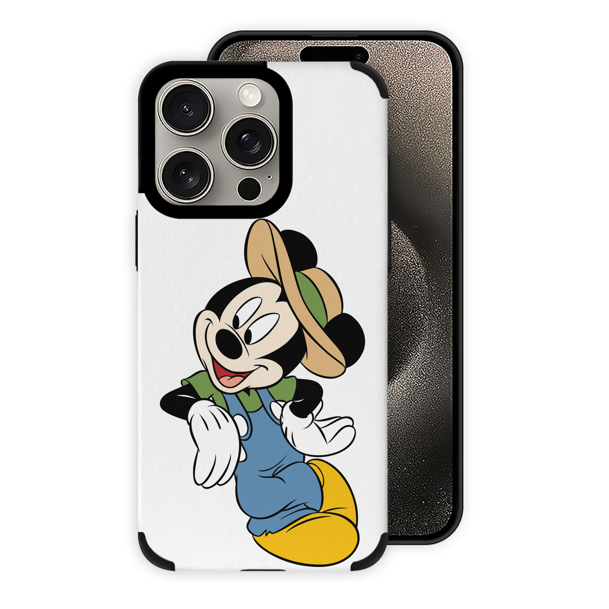 （画像用） ミッキーマウス Mickey Mouse 【iPhone15ProMax対応】 PUレザー スマホケース 耐衝撃＆黄変防止
