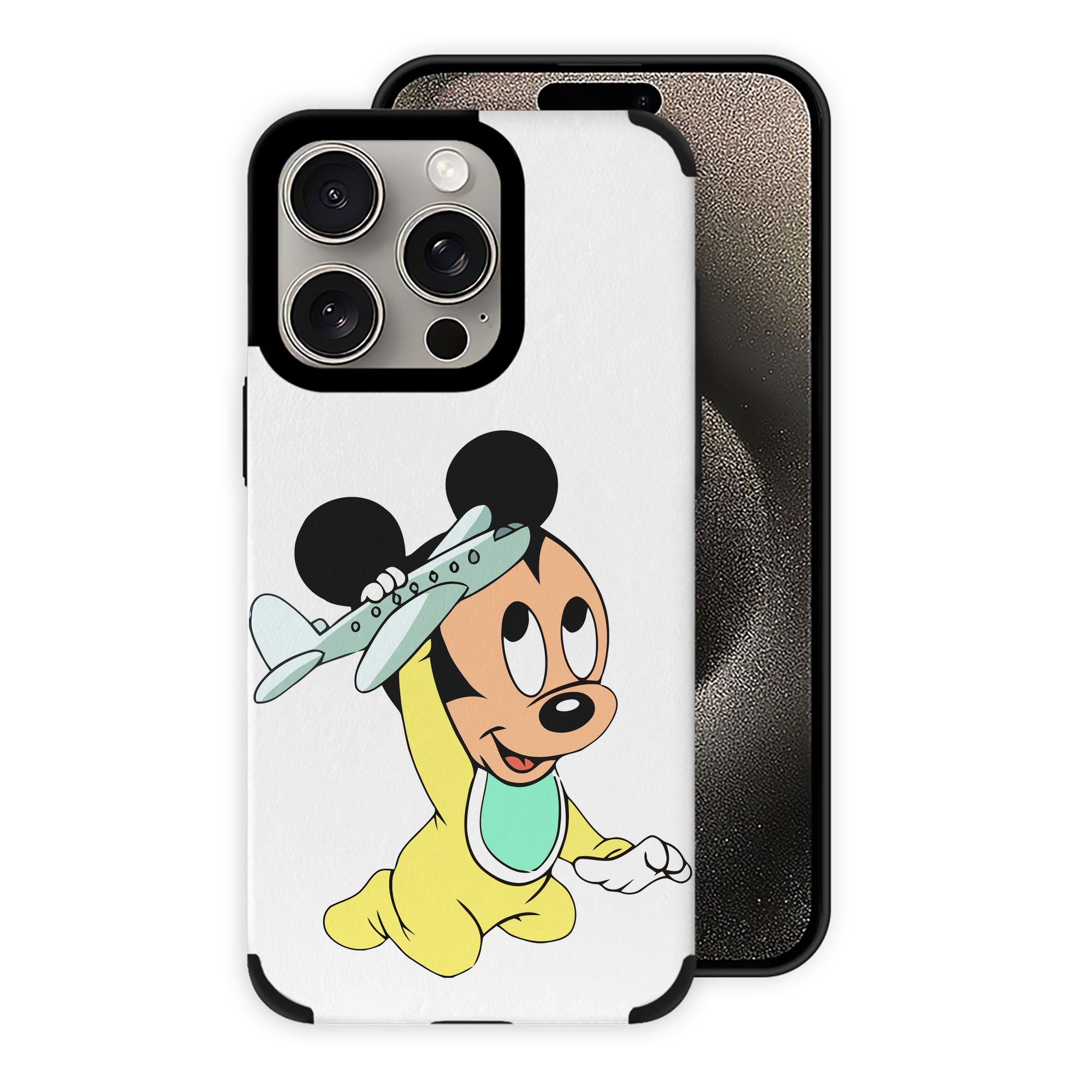 （画像用） ミッキーマウス Mickey Mouse 【iPhone15ProMax対応】 PUレザー スマホケース 耐衝撃＆黄変防止
