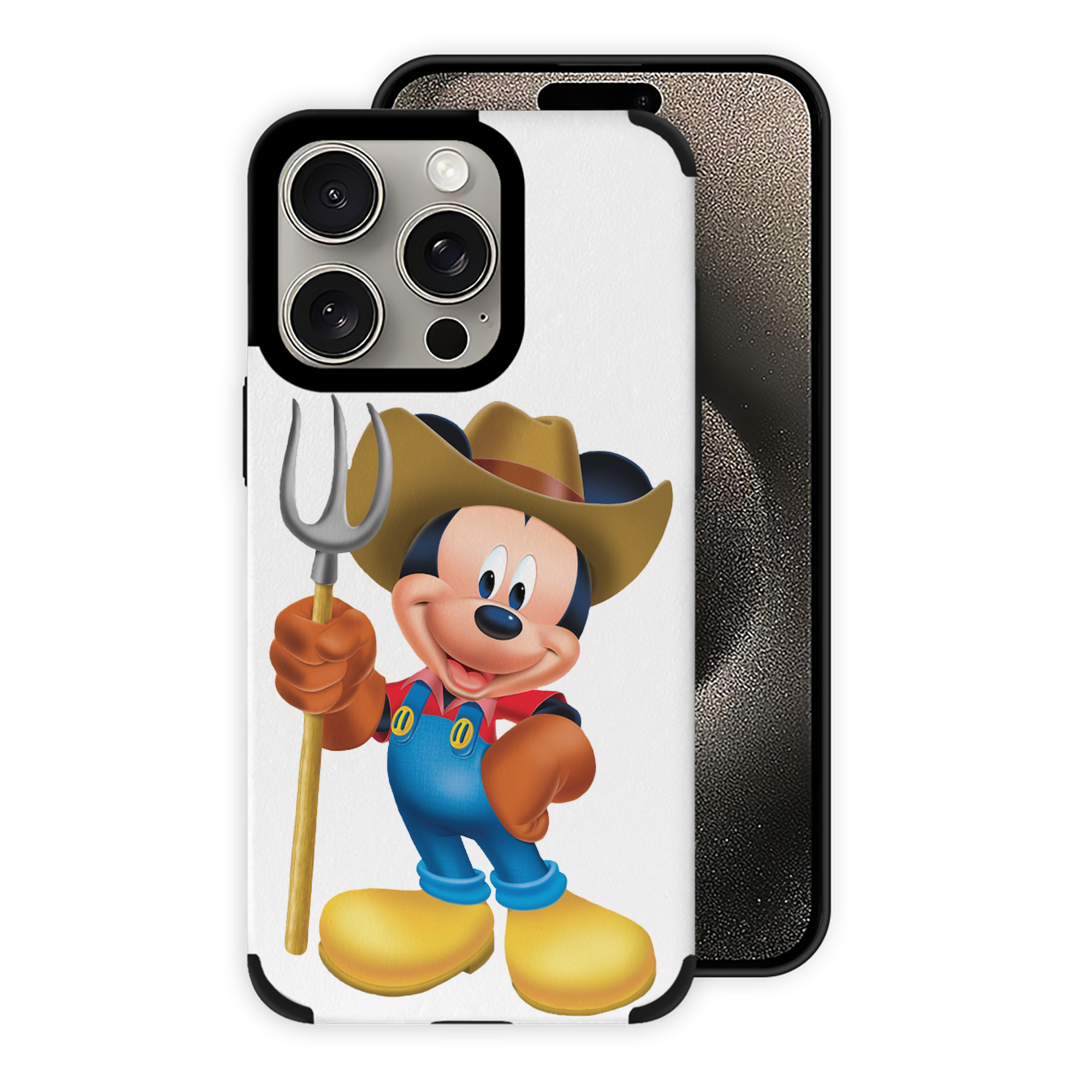 （画像用） ミッキーマウス Mickey Mouse 【iPhone15ProMax対応】 PUレザー スマホケース 耐衝撃＆黄変防止