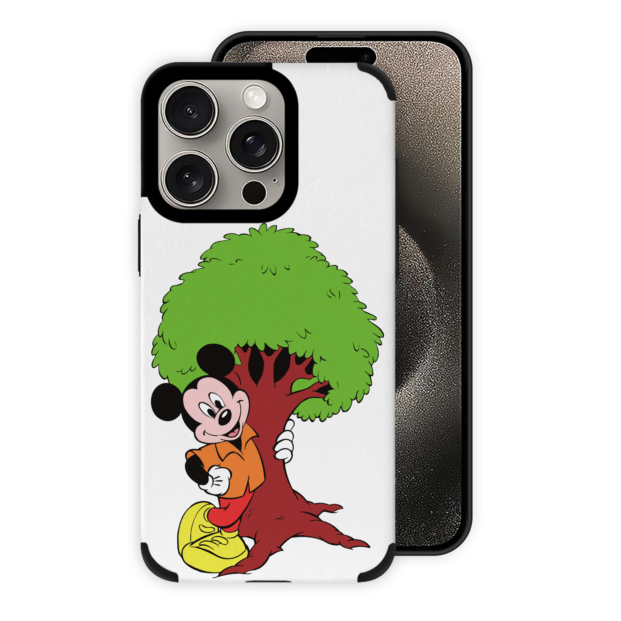 （画像用） ミッキーマウス Mickey Mouse 【iPhone15ProMax対応】 PUレザー スマホケース 耐衝撃＆黄変防止