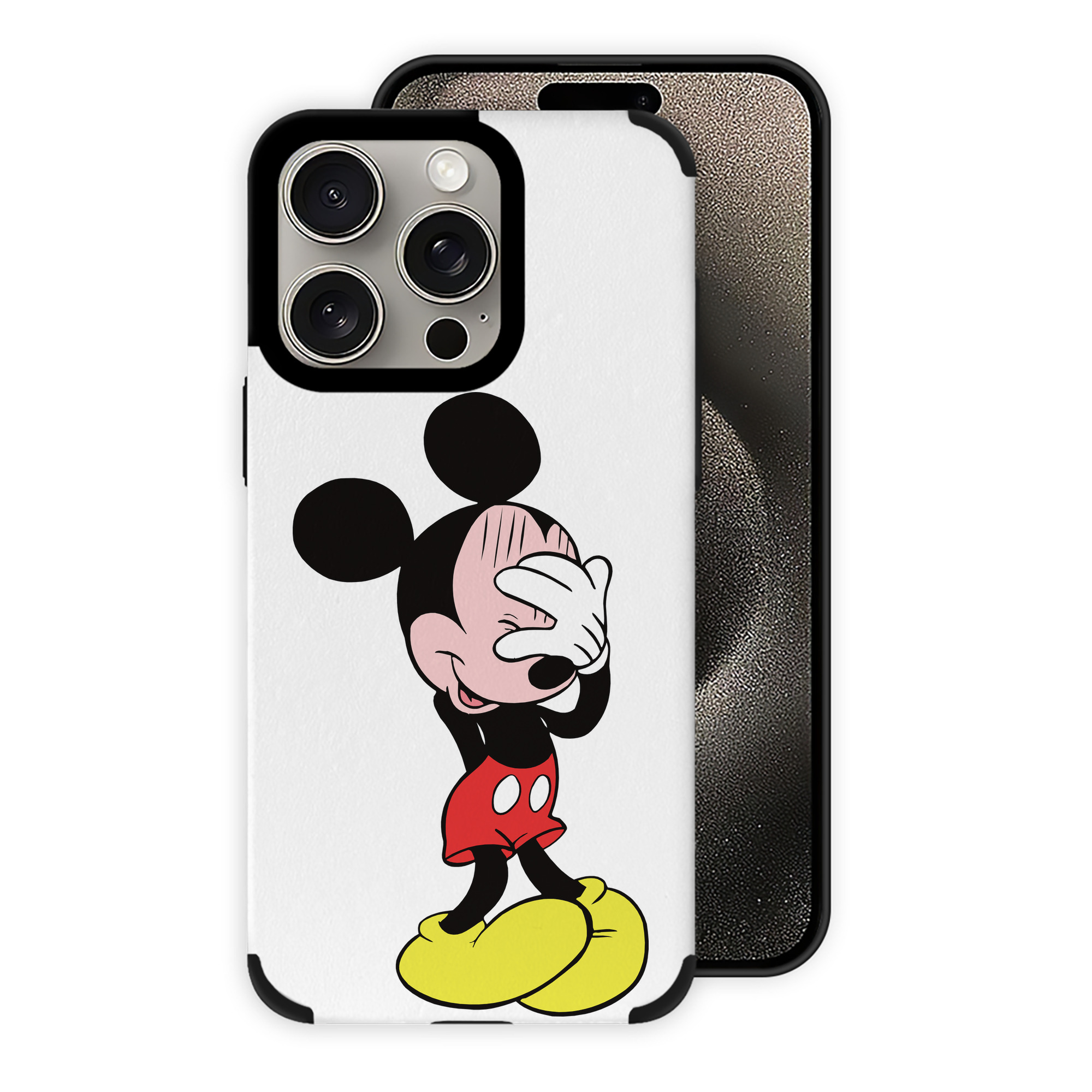 （画像用） ミッキーマウス Mickey Mouse 【iPhone15ProMax対応】 PUレザー スマホケース 耐衝撃＆黄変防止