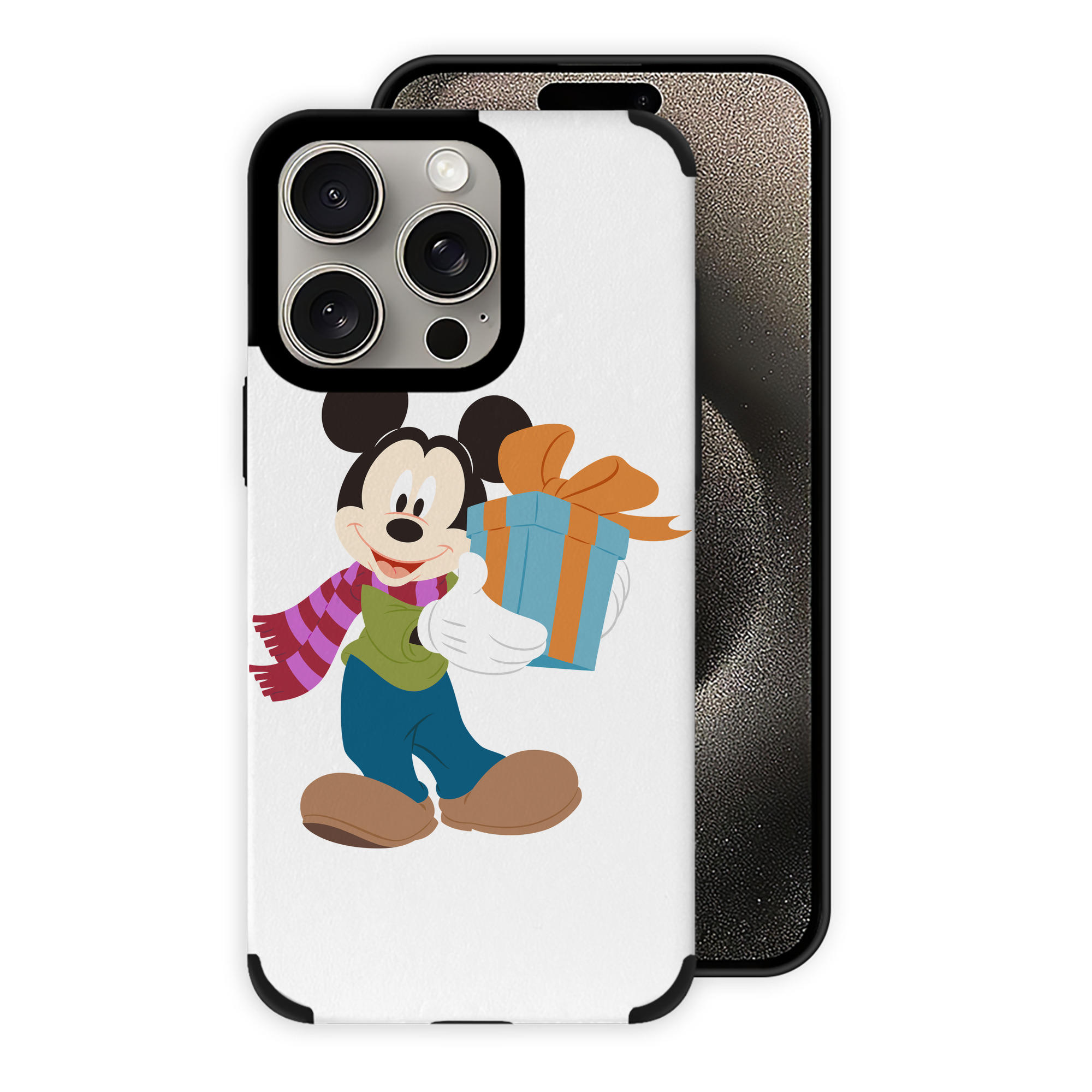 （画像用） ミッキーマウス Mickey Mouse 【iPhone15ProMax対応】 PUレザー スマホケース 耐衝撃＆黄変防止