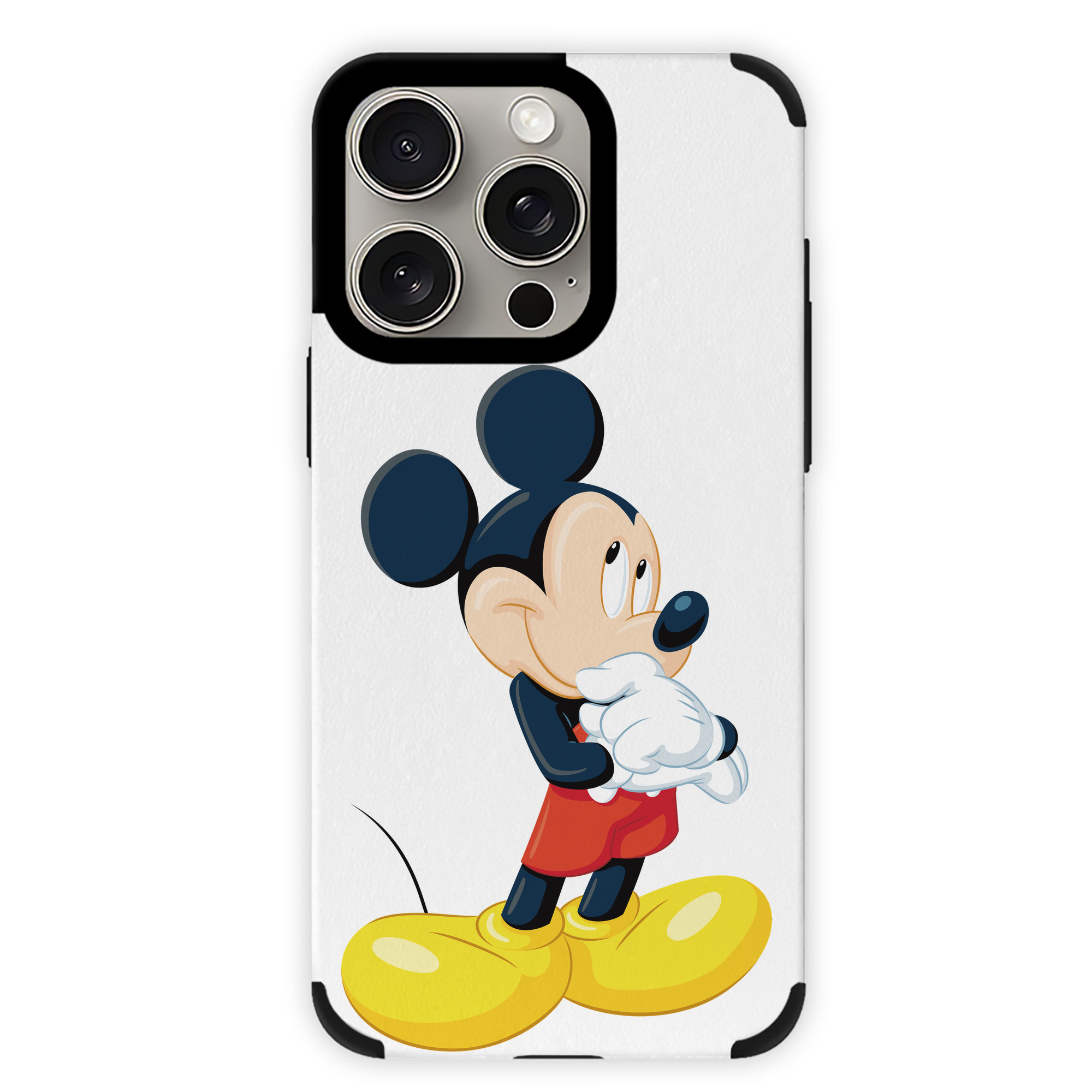 （画像用） ミッキーマウス Mickey Mouse 【iPhone15ProMax対応】 PUレザー スマホケース 耐衝撃＆黄変防止