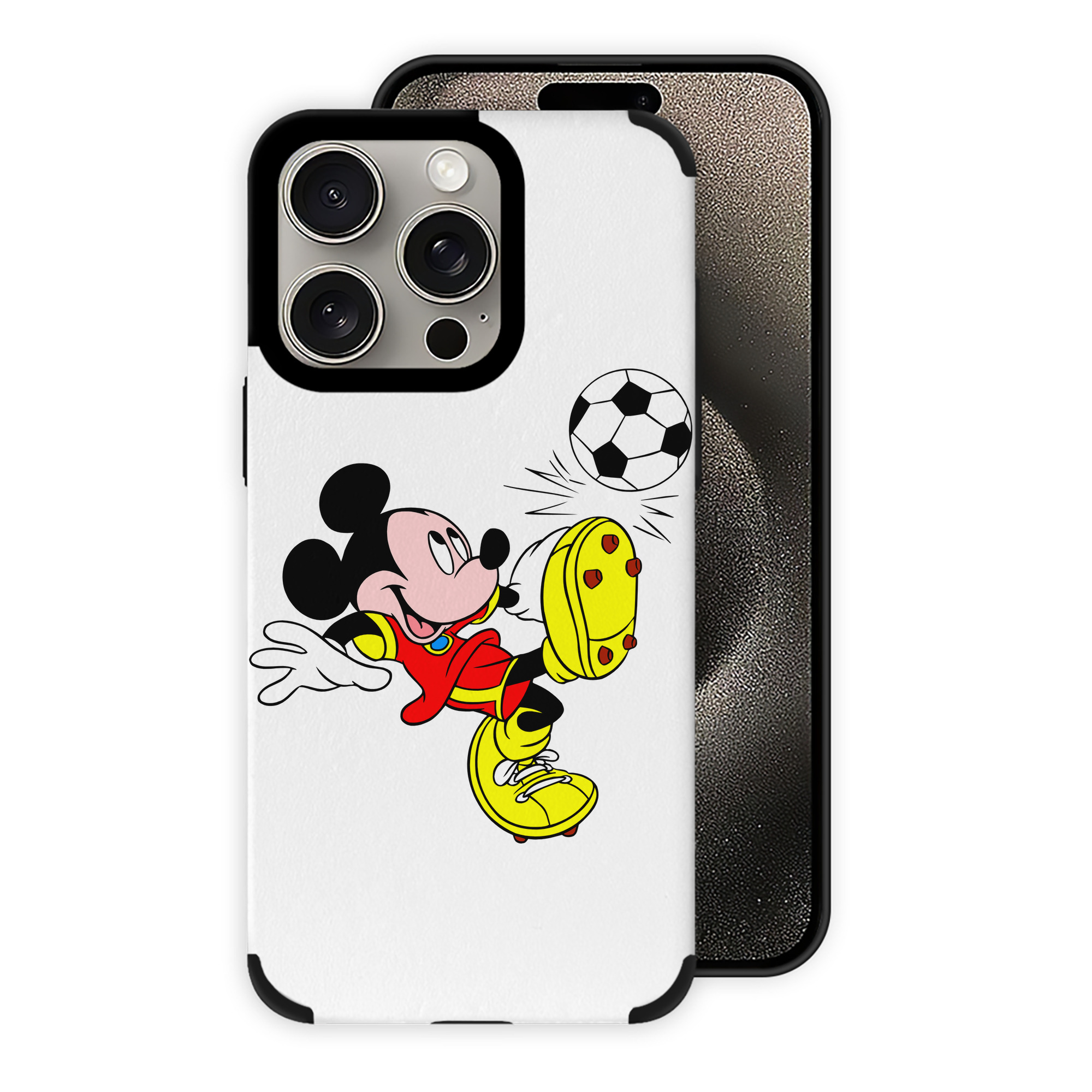 （画像用） ミッキーマウス Mickey Mouse 【iPhone15ProMax対応】 PUレザー スマホケース 耐衝撃＆黄変防止