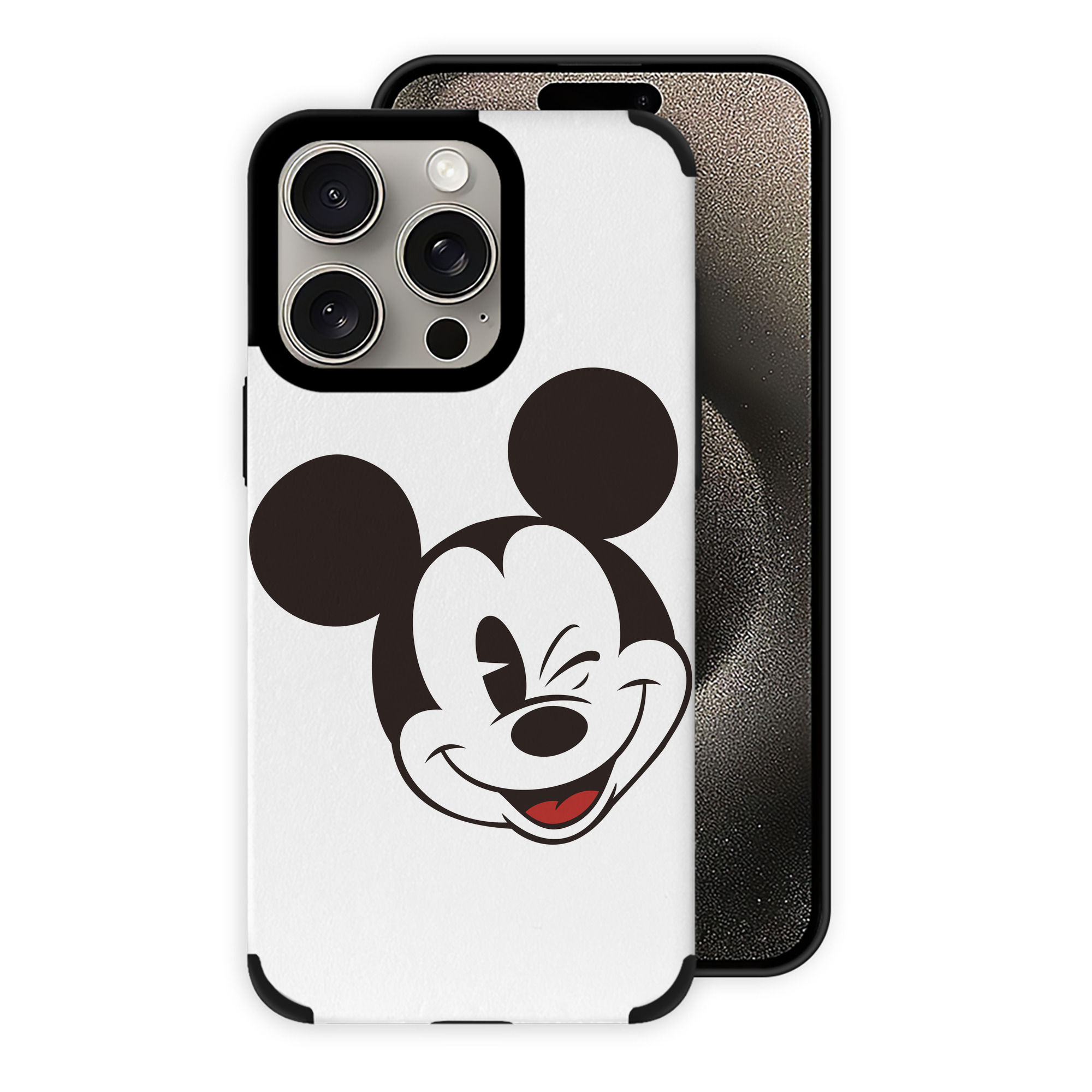 （画像用） ミッキーマウス Mickey Mouse 【iPhone15ProMax対応】 PUレザー スマホケース 耐衝撃＆黄変防止