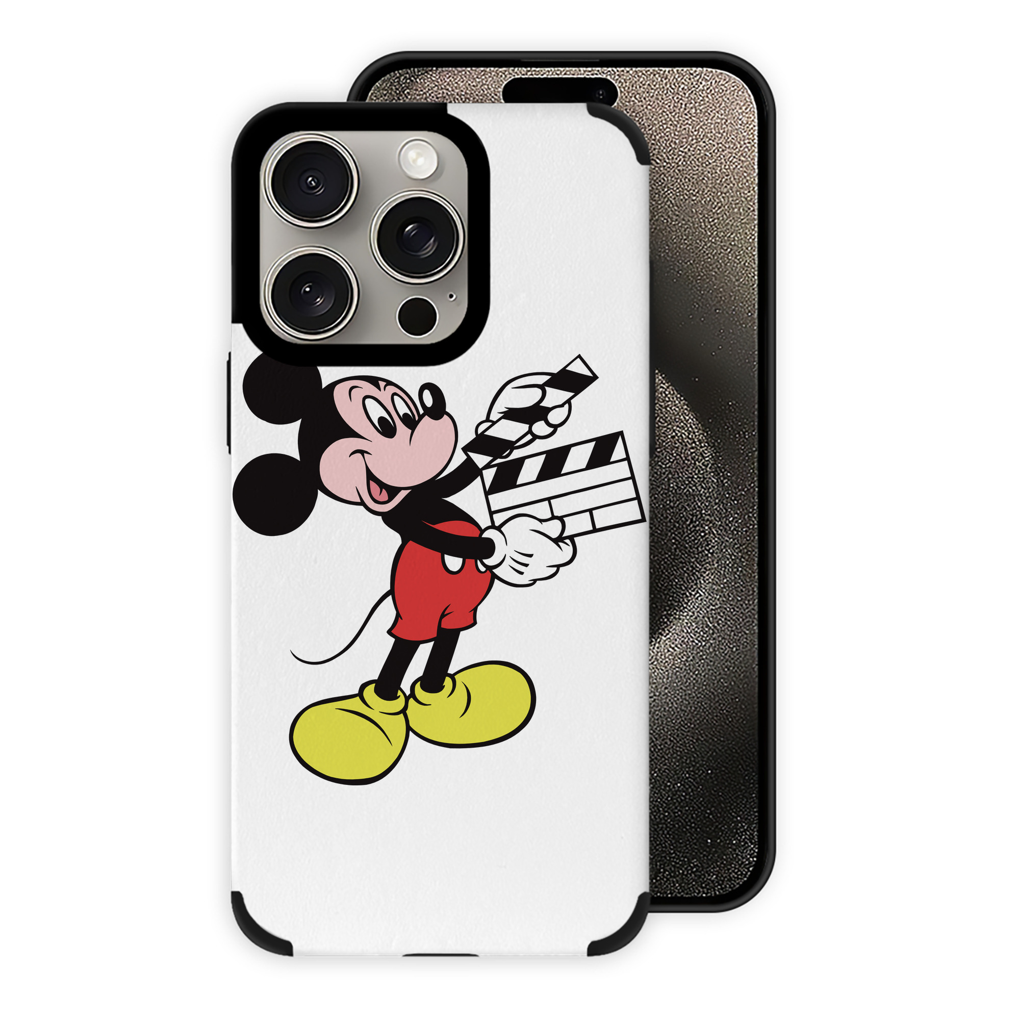 （画像用） ミッキーマウス Mickey Mouse 【iPhone15ProMax対応】 PUレザー スマホケース 耐衝撃＆黄変防止