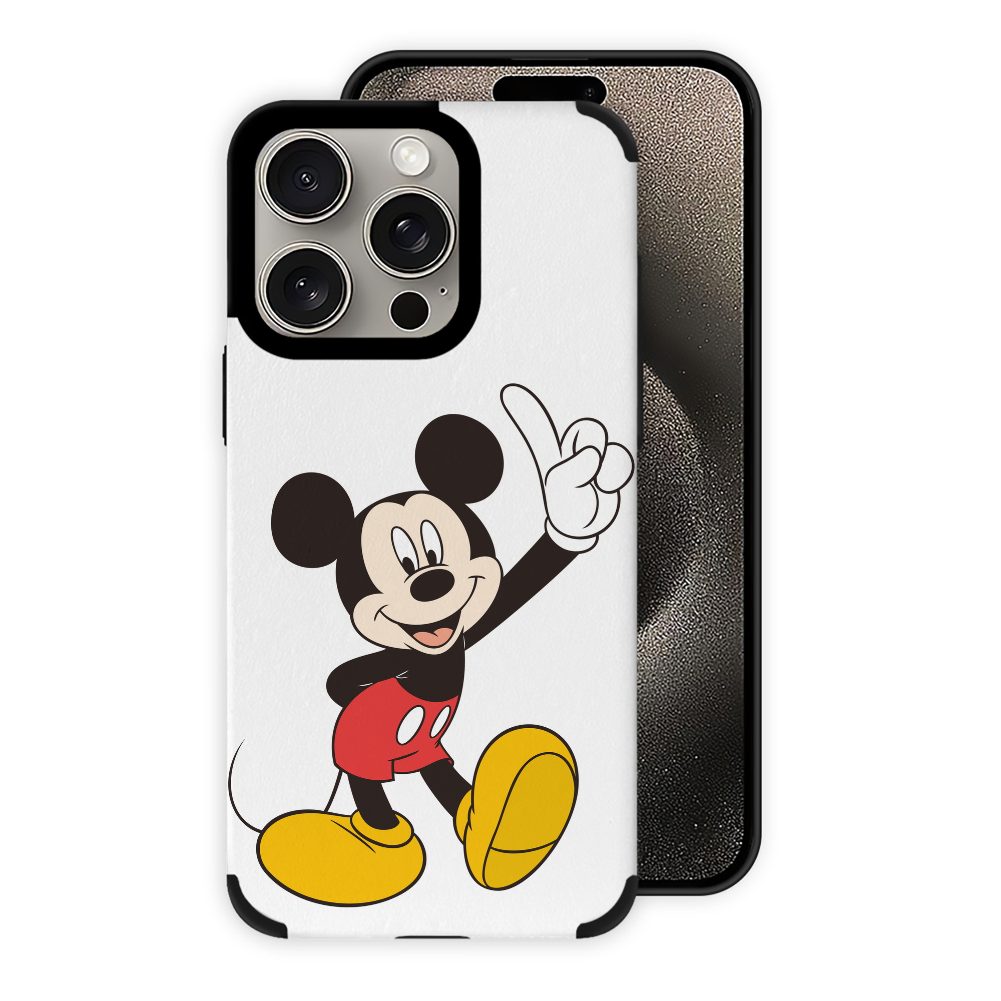 （画像用） ミッキーマウス Mickey Mouse 【iPhone15ProMax対応】 PUレザー スマホケース 耐衝撃＆黄変防止
